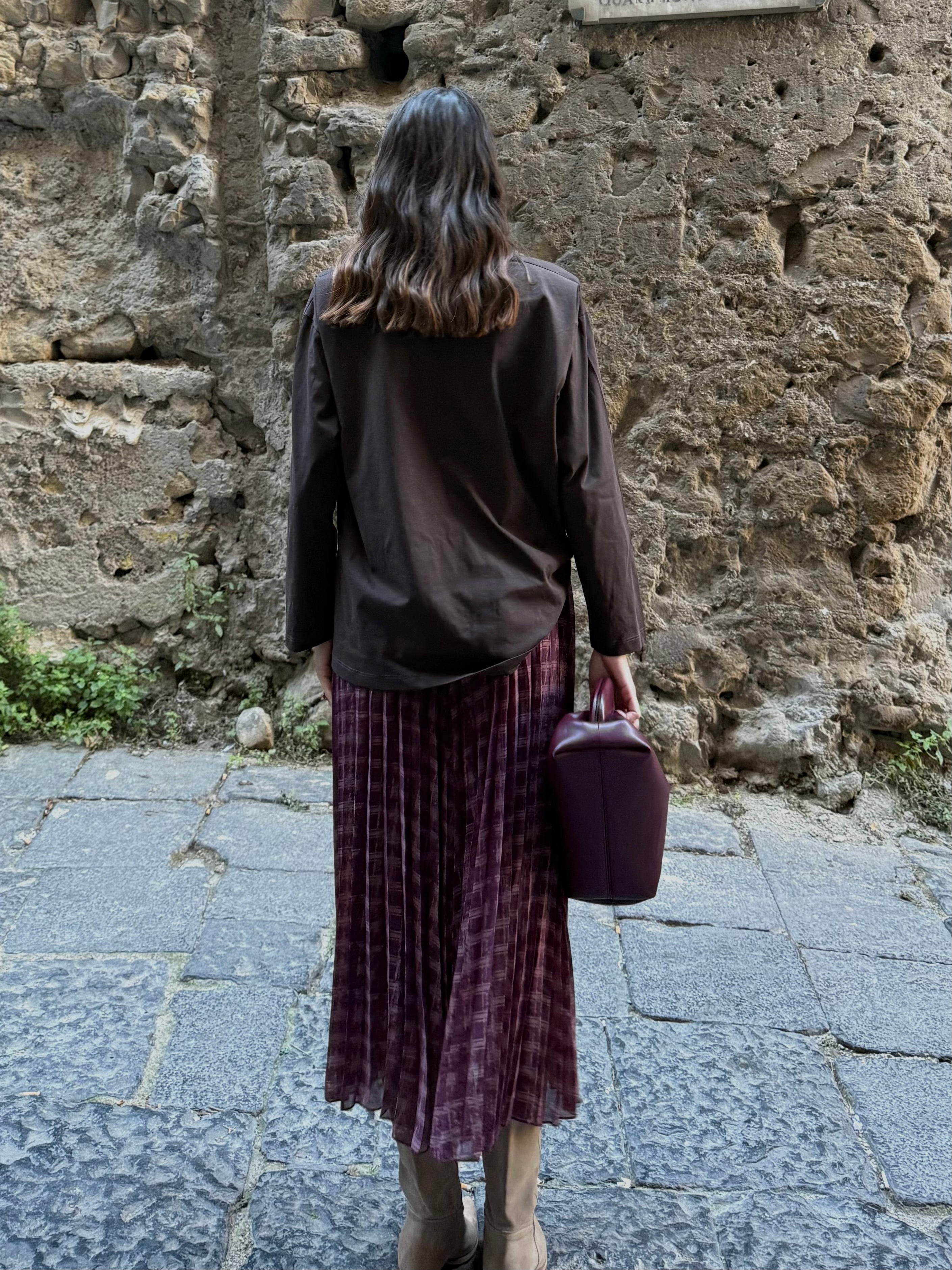 Maglia basic marrone