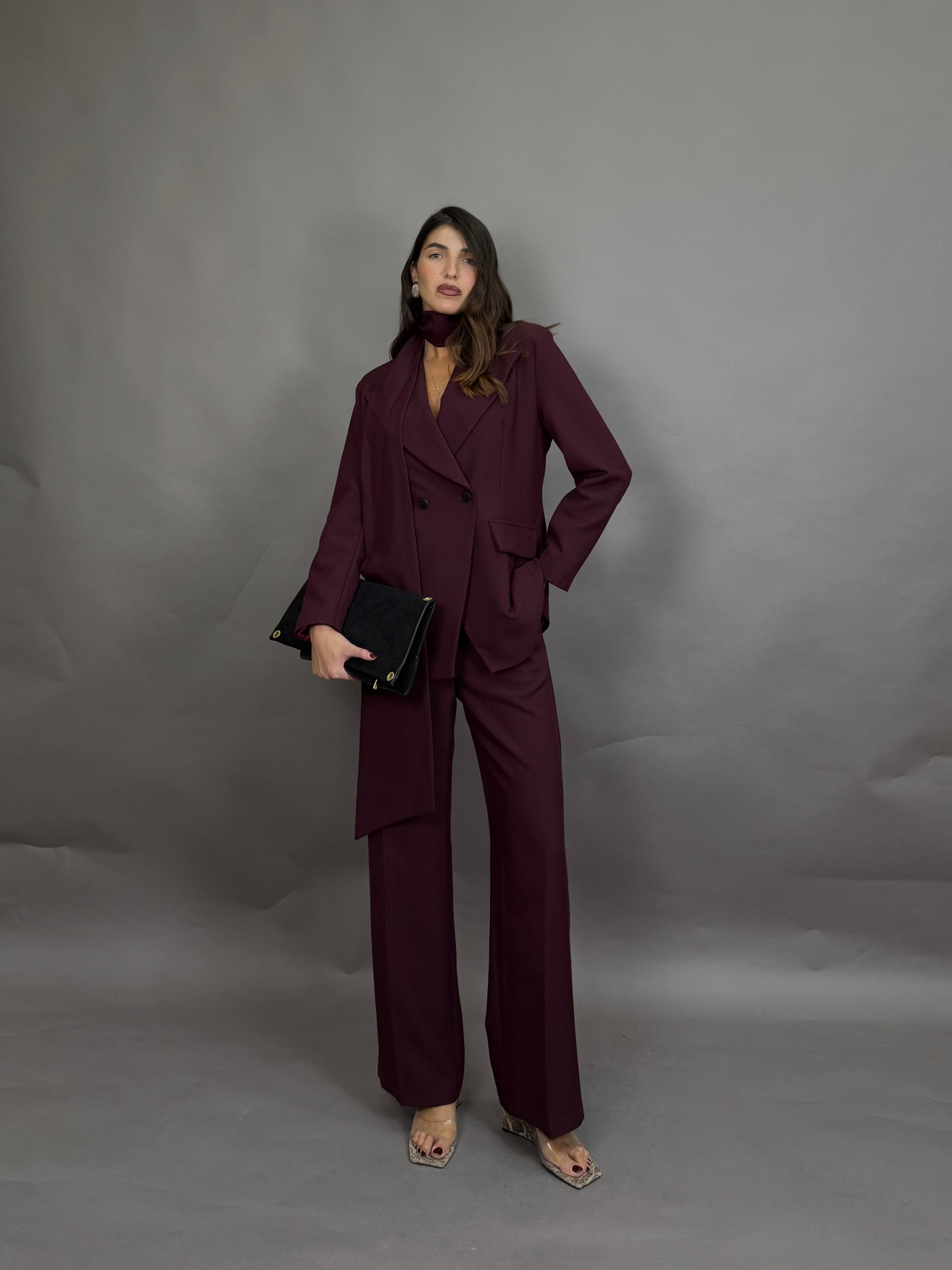 Tailleur Elena bordeaux