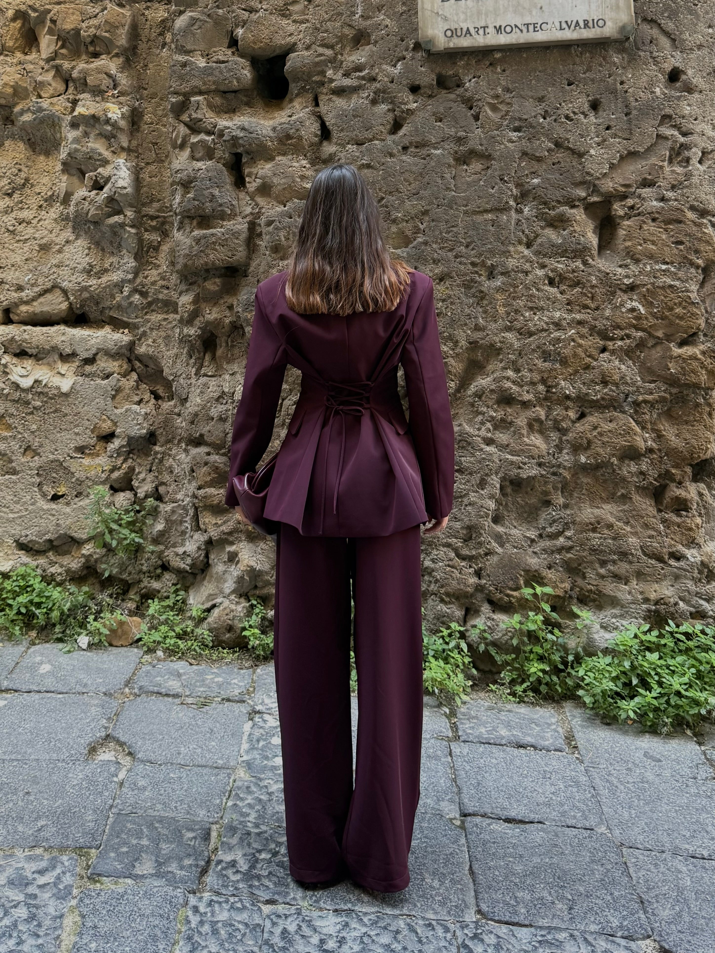 Blazer avvitato lumina bordeaux