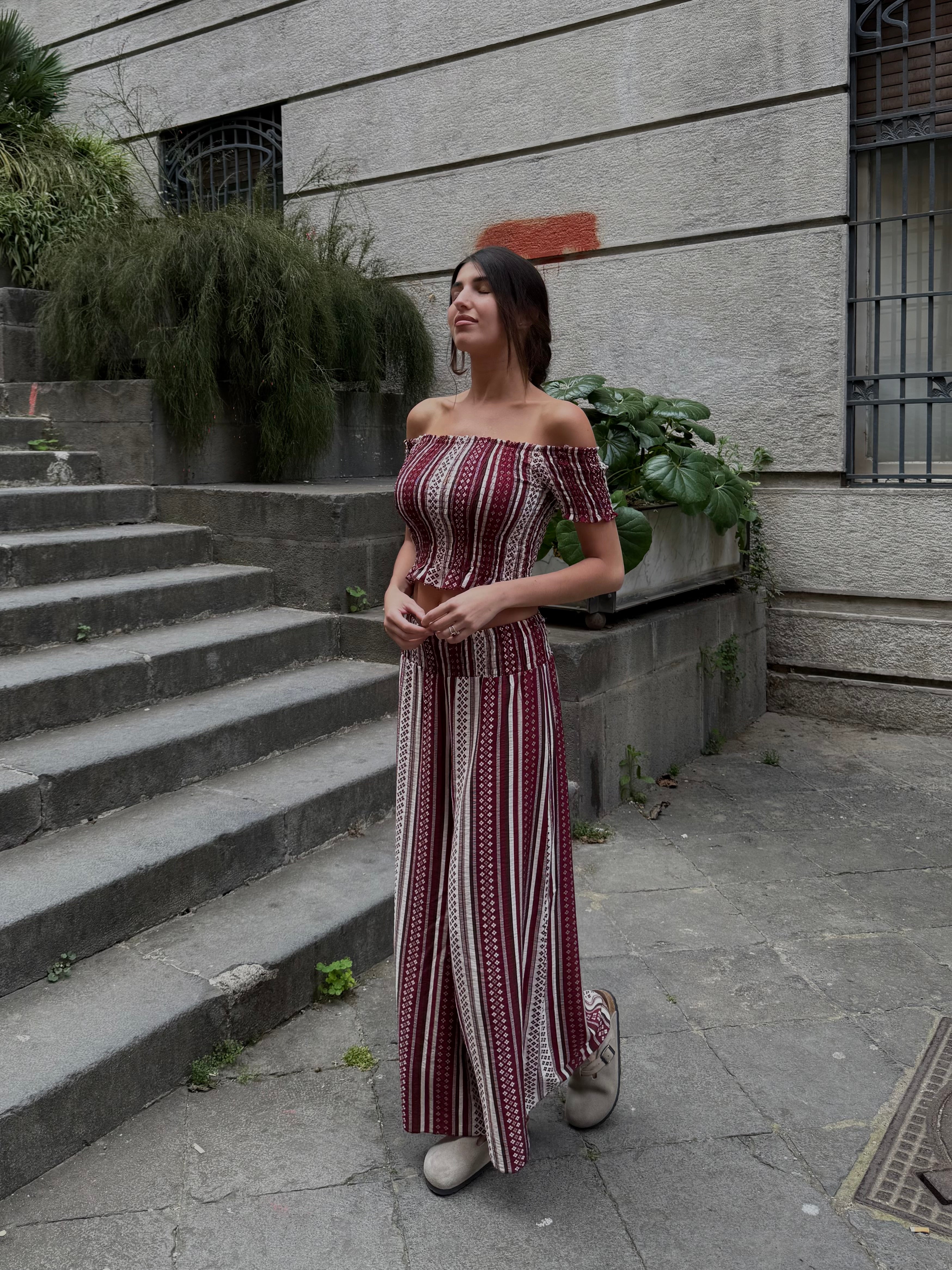 Coordinato gipsy bordeaux - LadyB Shop Online