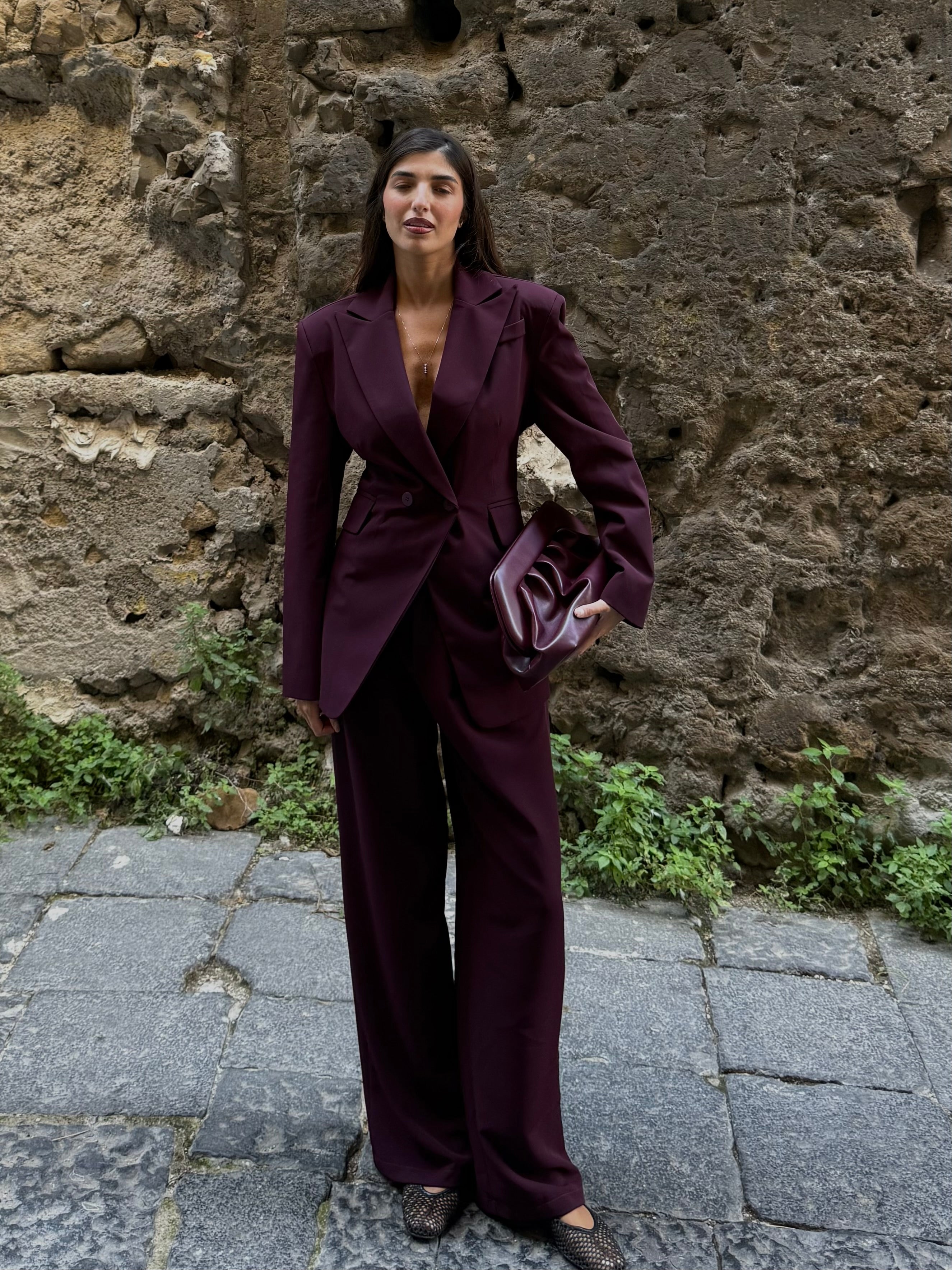 Blazer avvitato lumina bordeaux