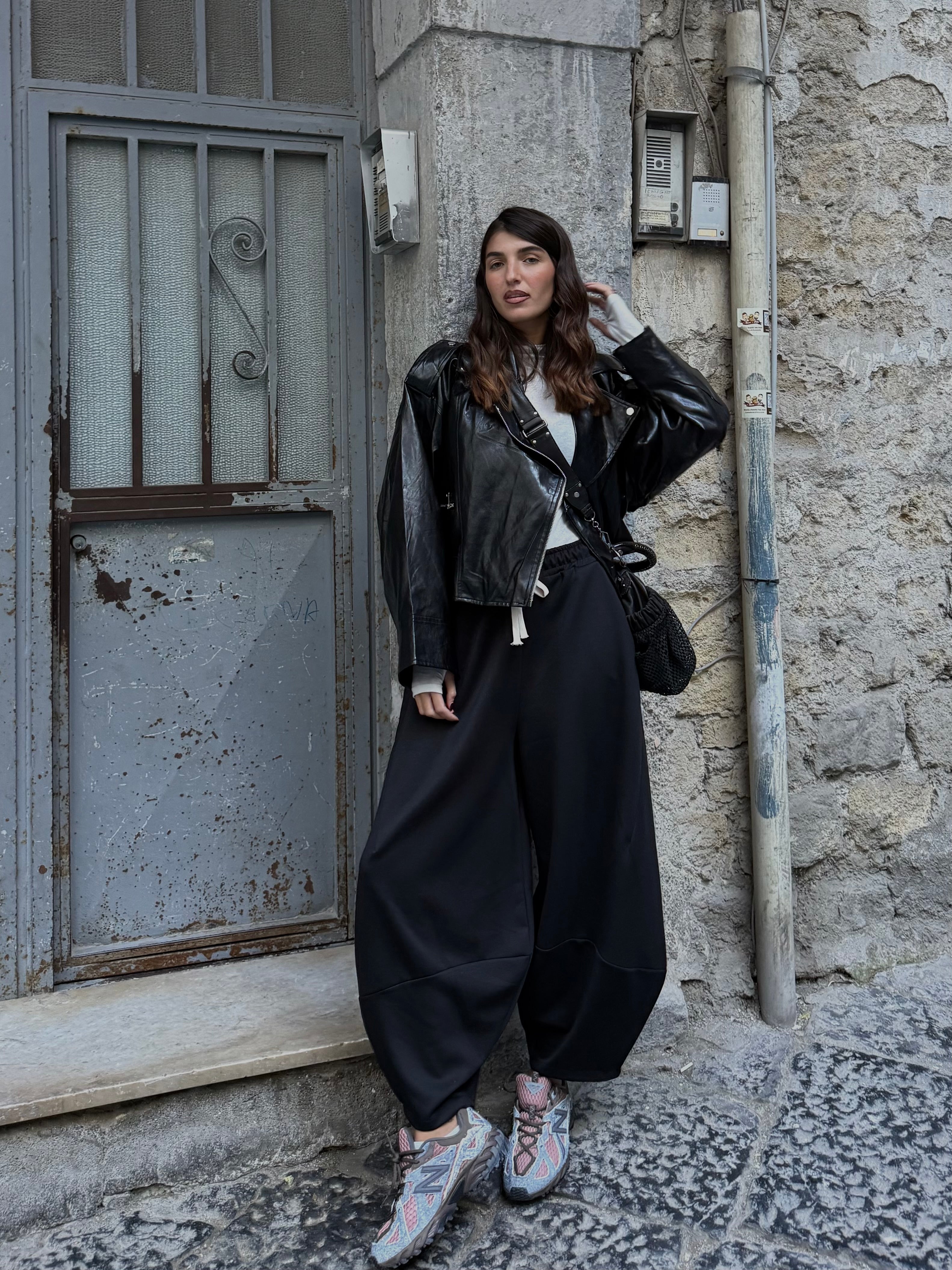 Pantalone tuta ballon nero