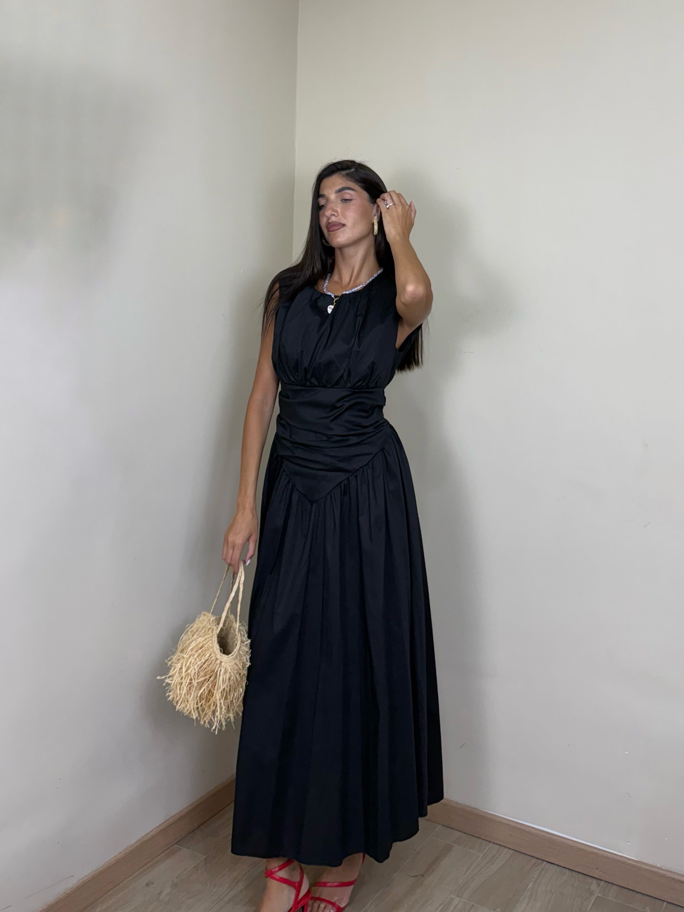 Dress in cotone black