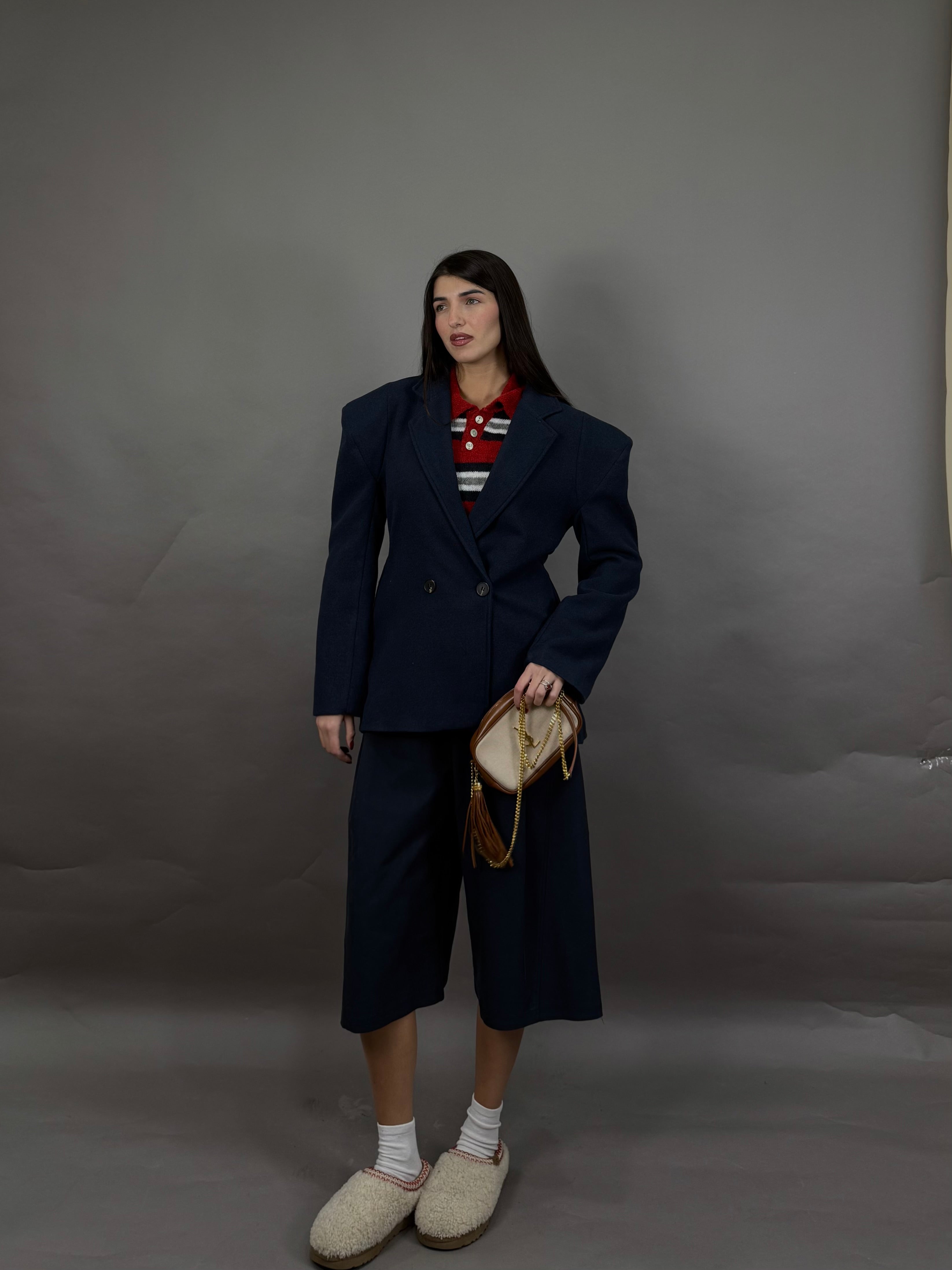 Blazer peso cappotto blu
