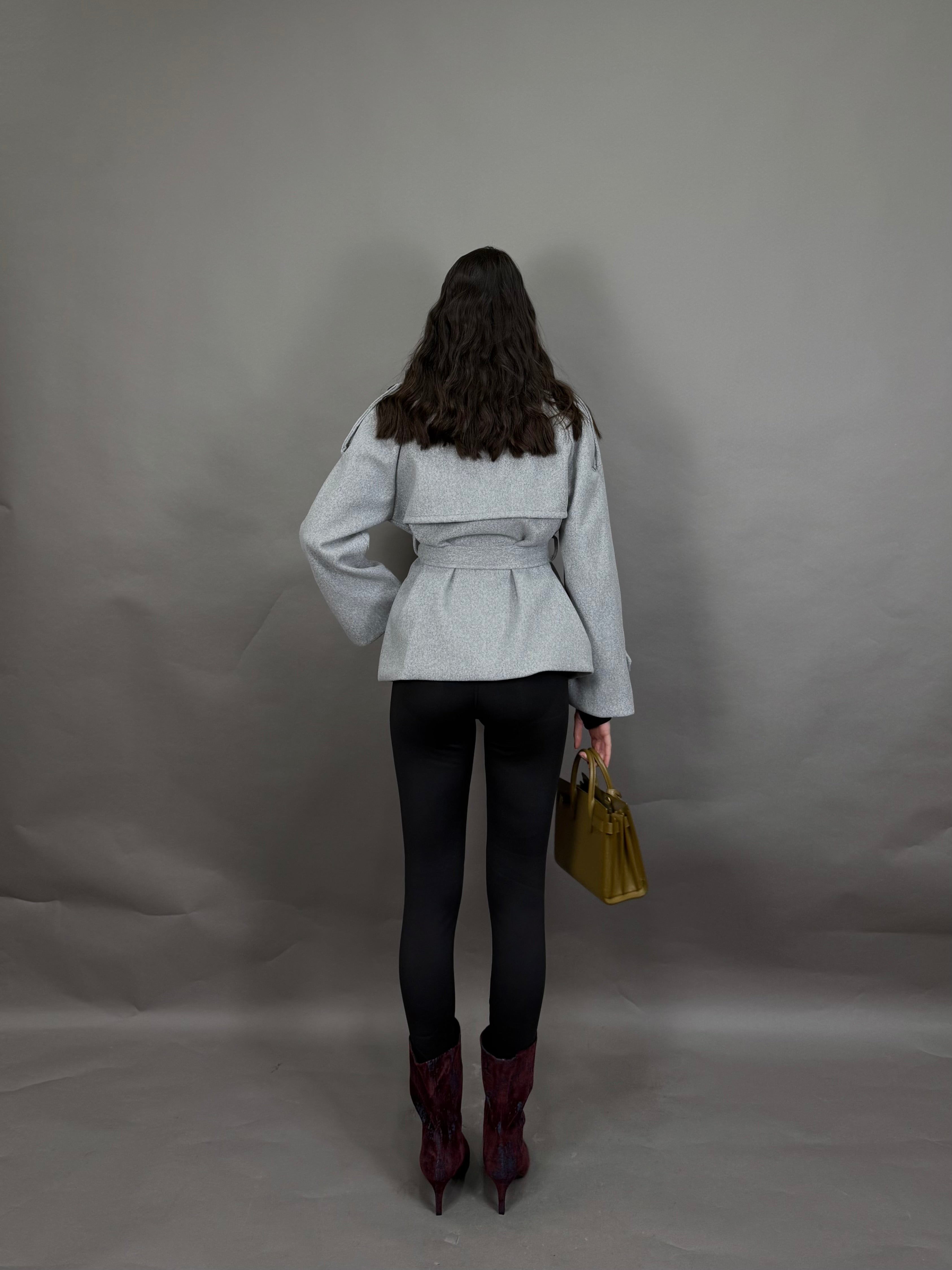 Trench peso cappotto grigio