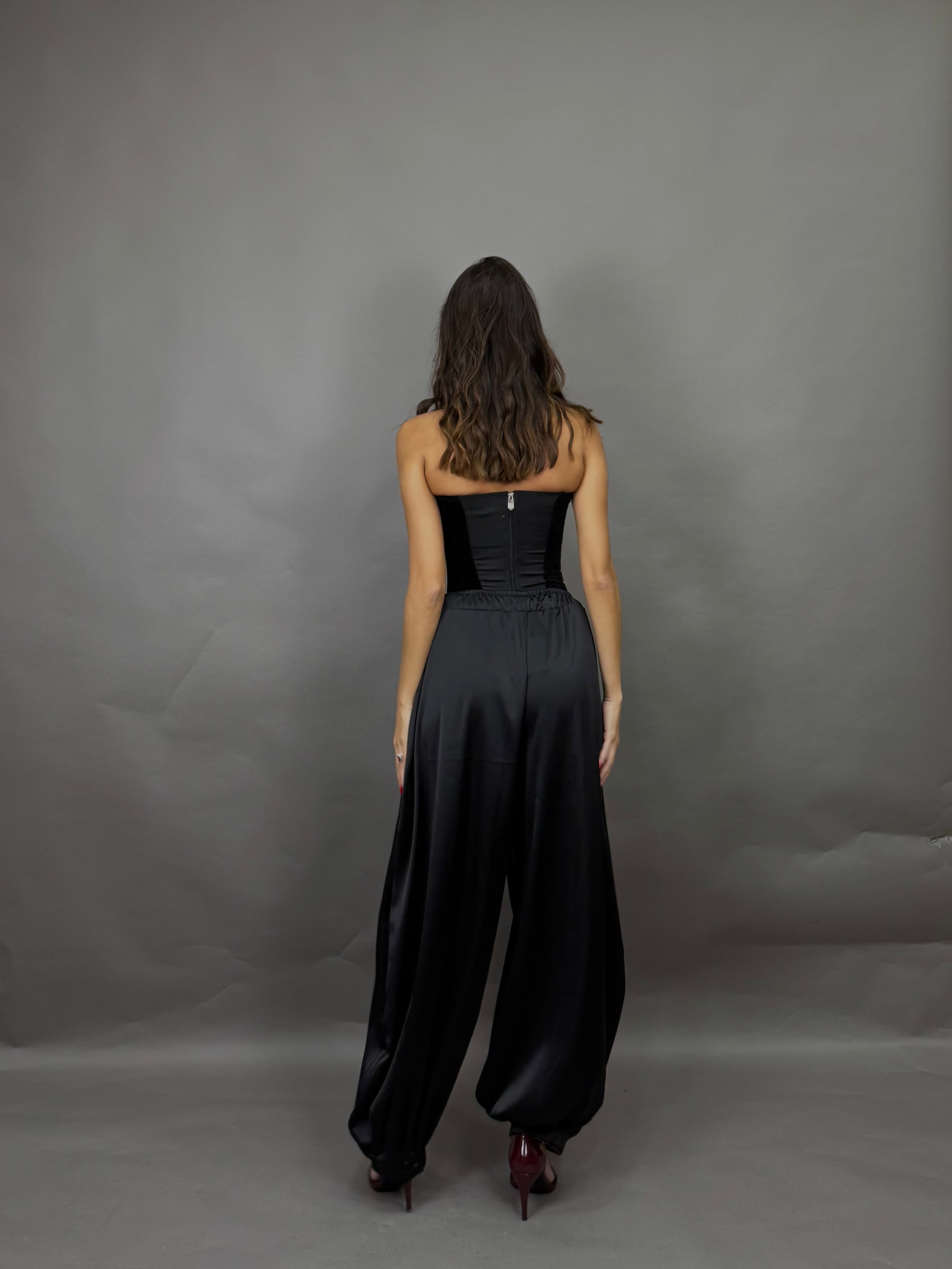 Corpetto velluto nero