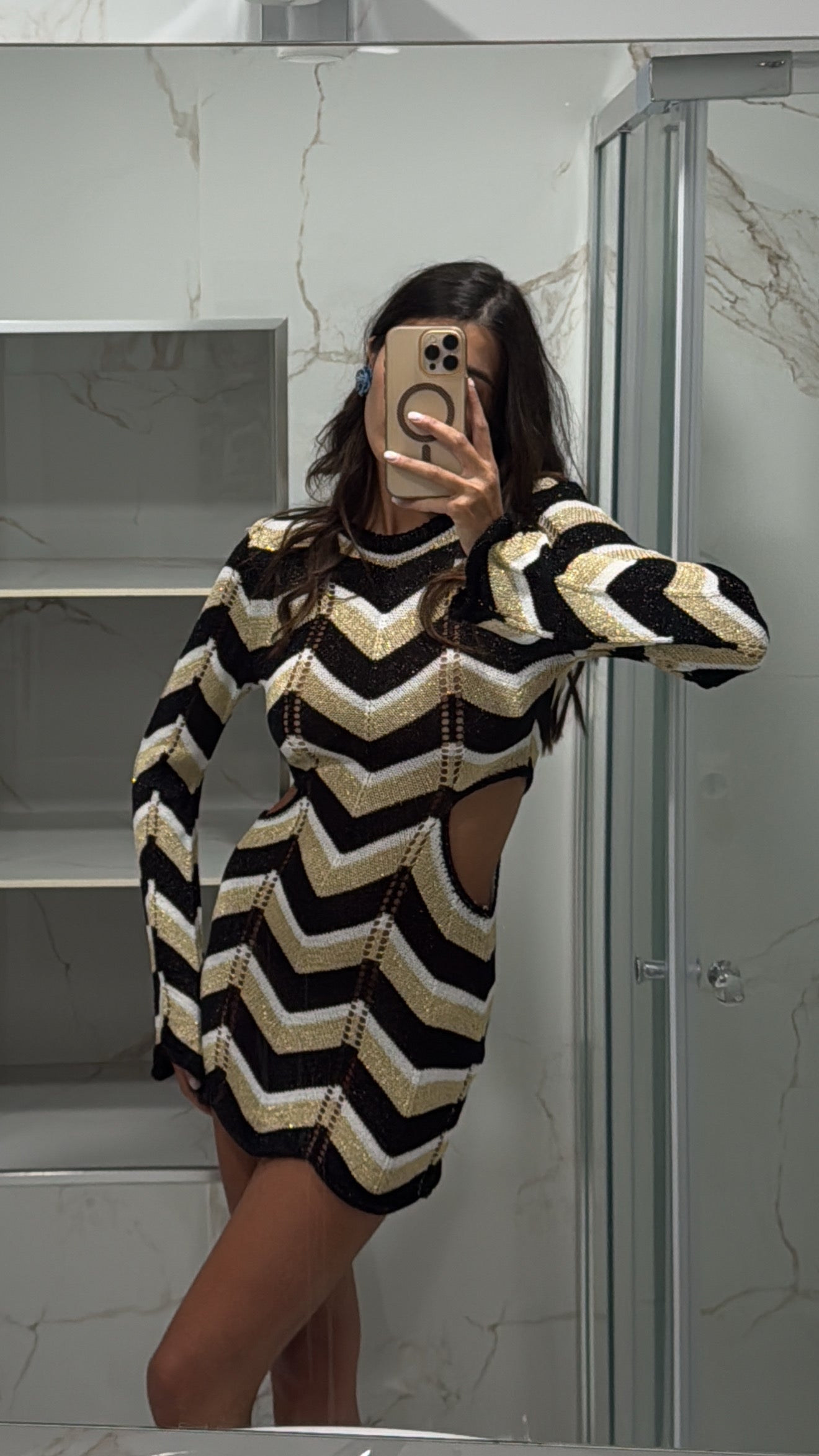 Dress Miss nero e oro - LadyB Shop Online