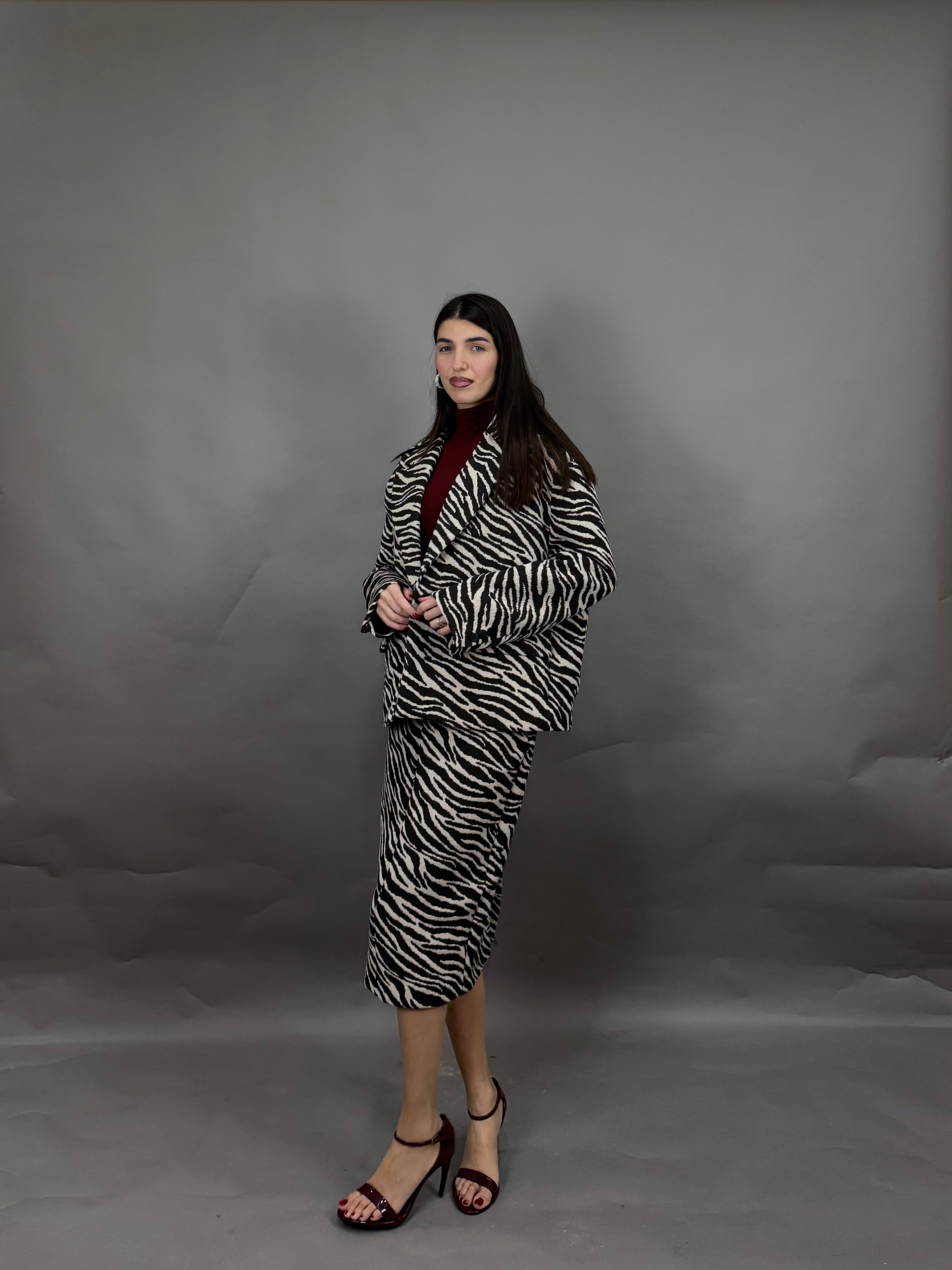 Blazer zebrato marrone