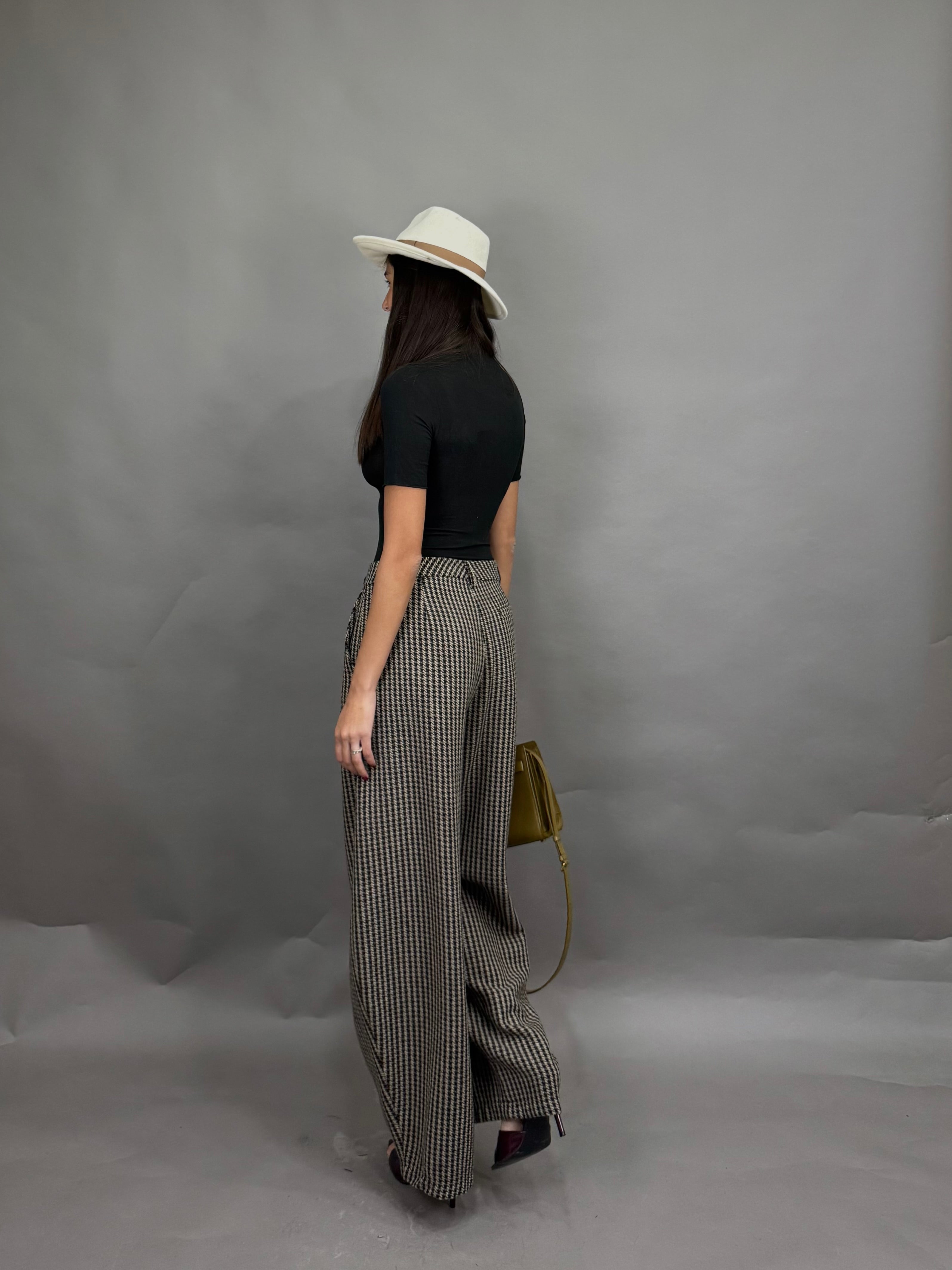 Pantalone flanella marrone lumina