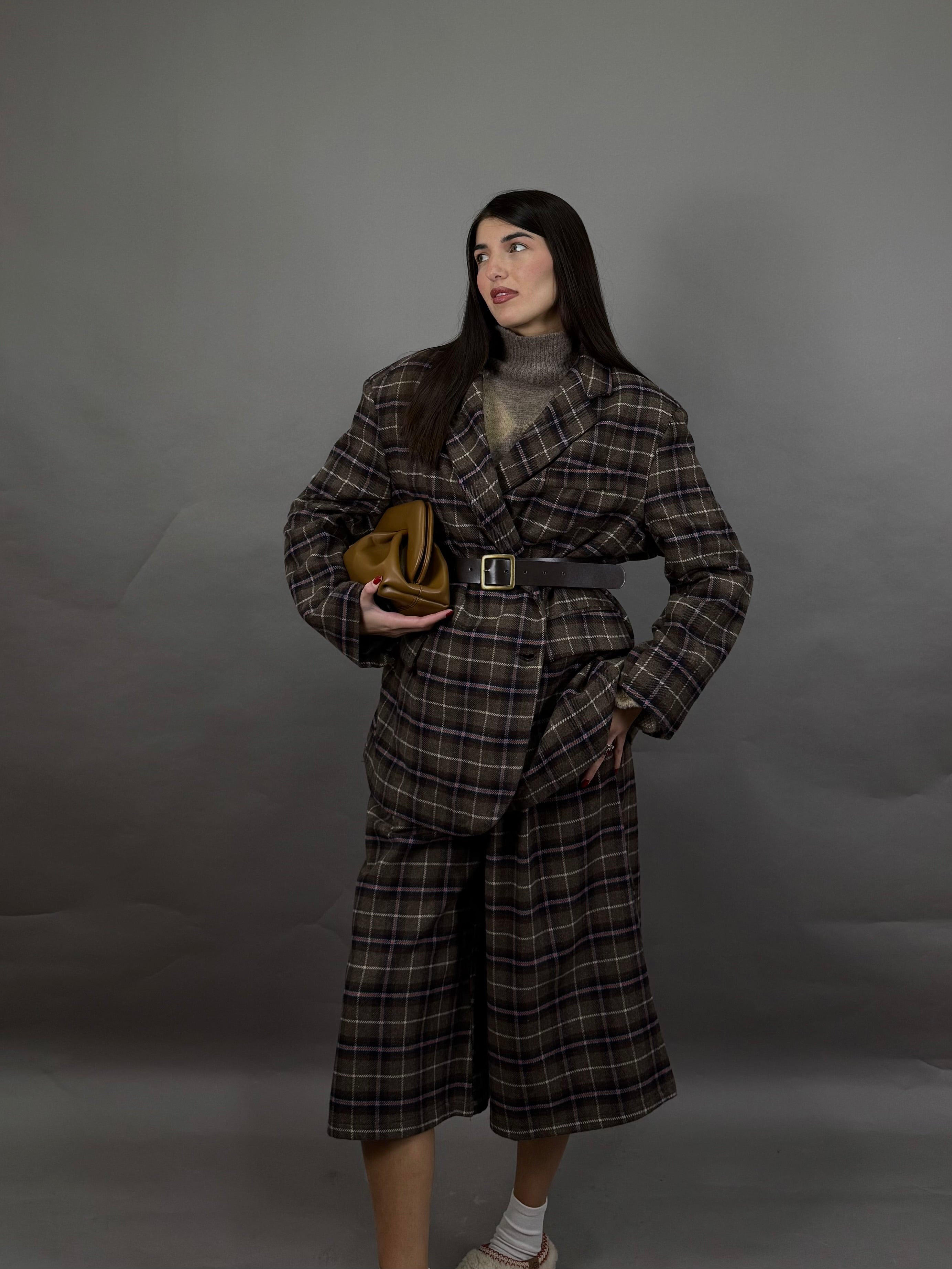 Blazer peso cappotto by just marrone