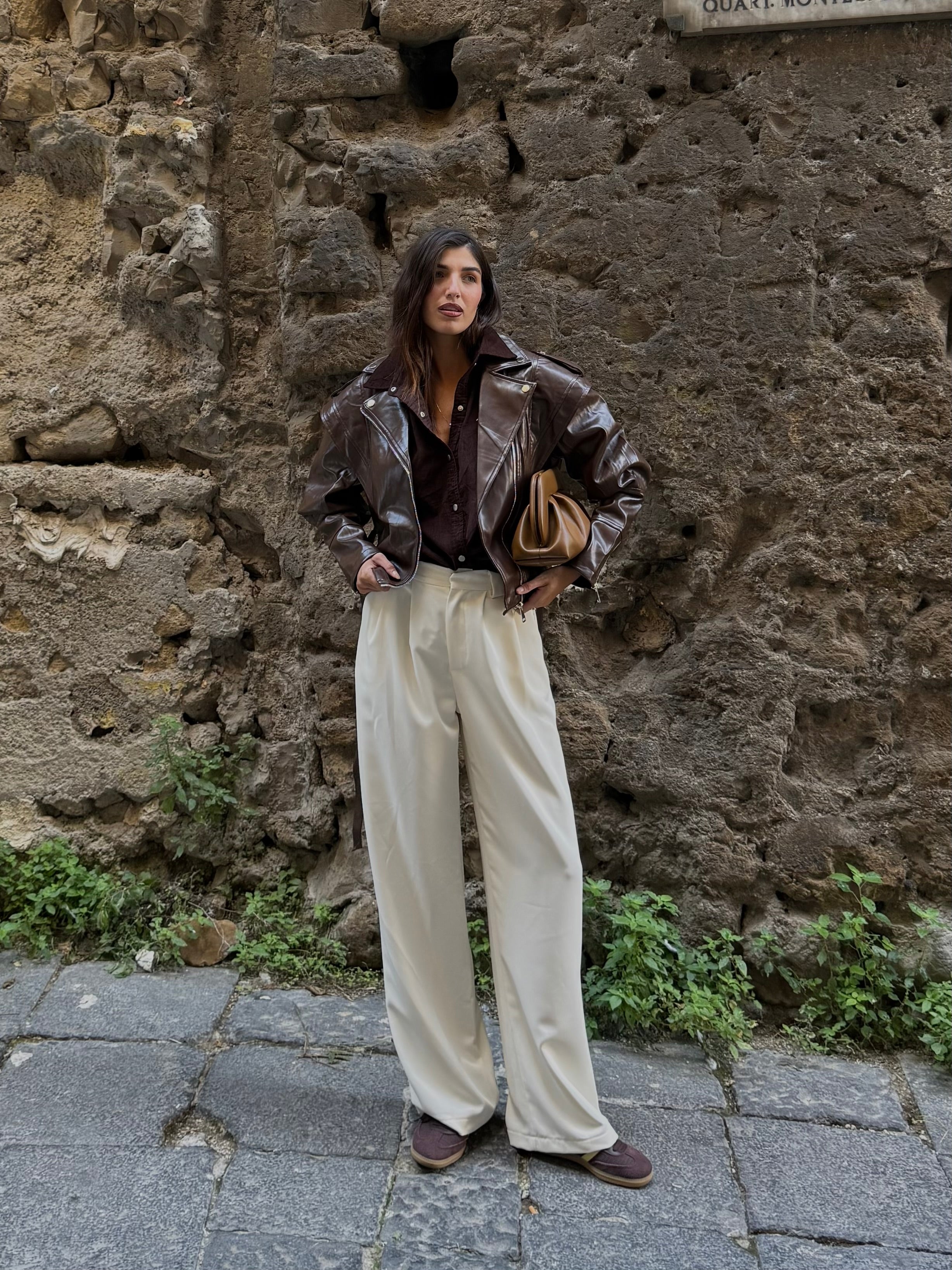 Pantalone lumina panna