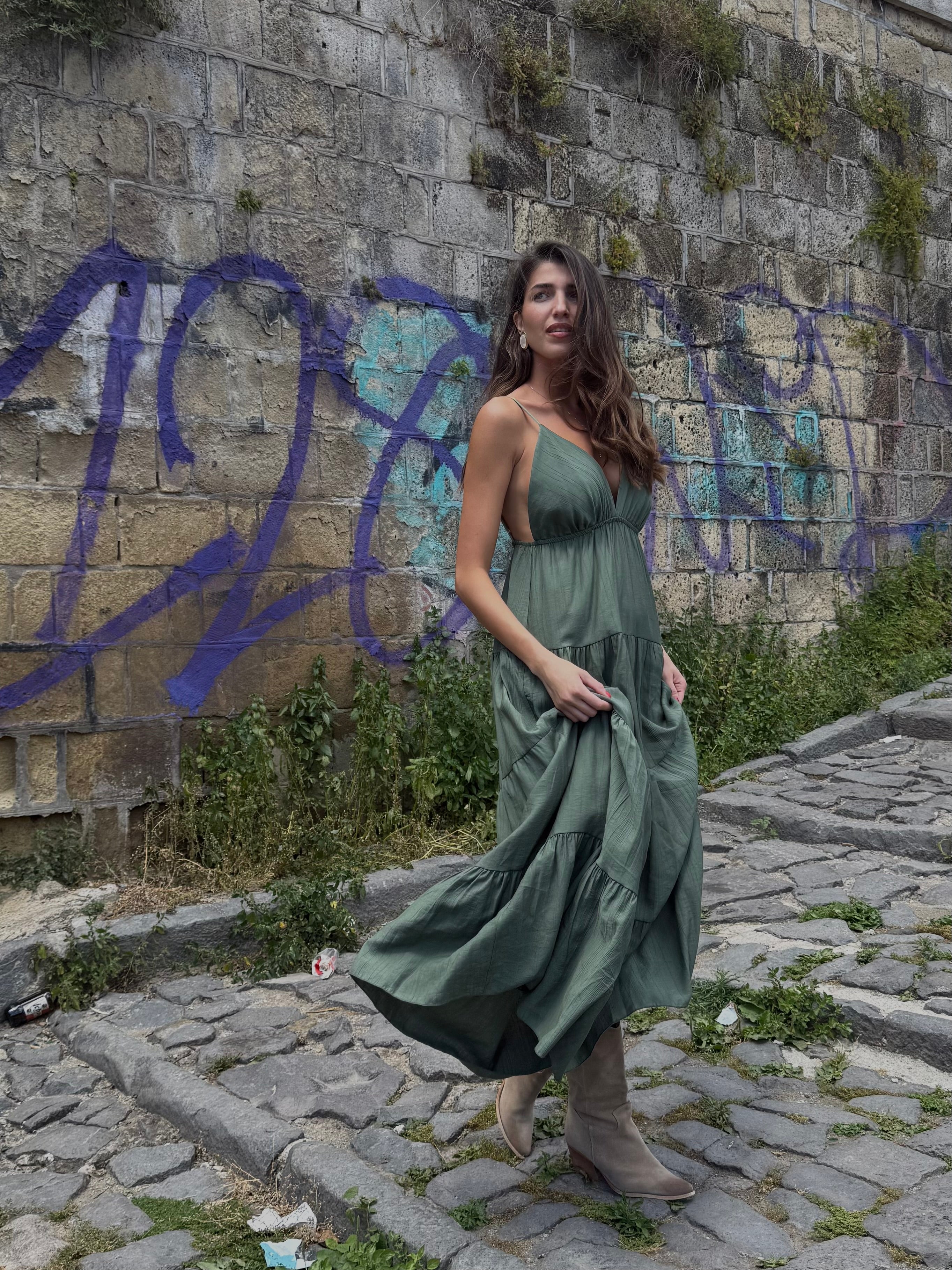 Dress Positano Verde - LadyB Shop Online