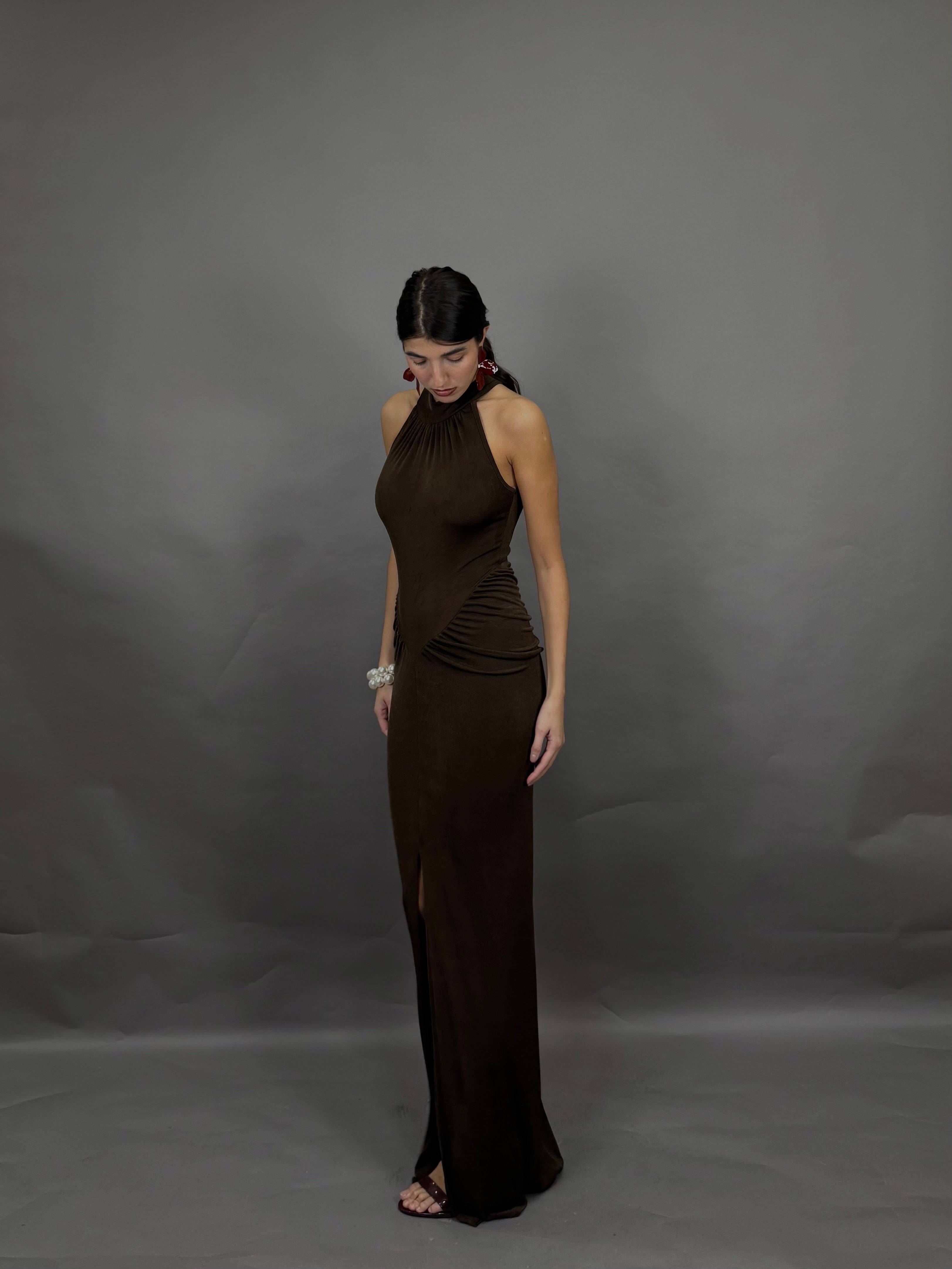 Dress imperial marrone