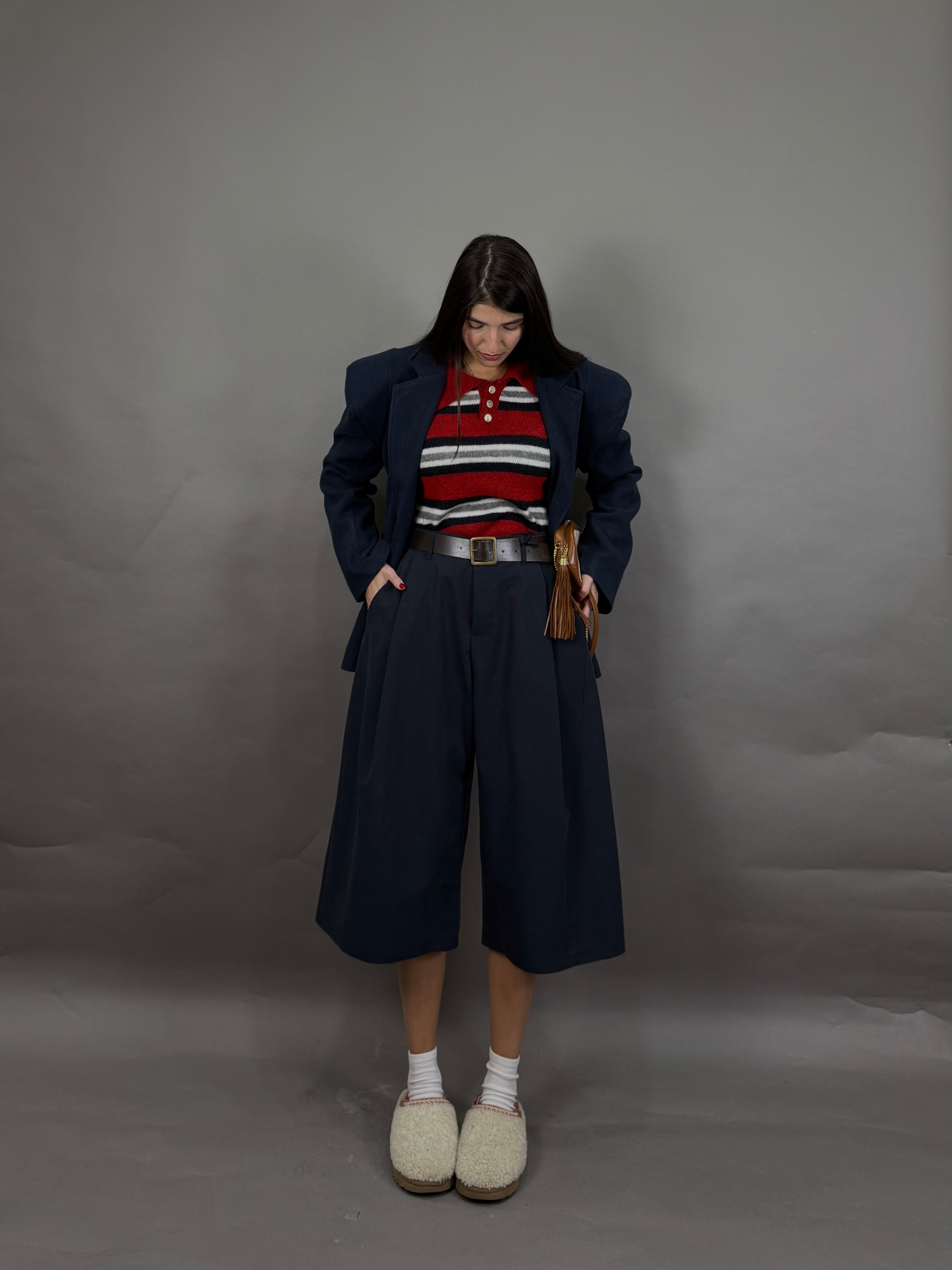 Maxi bermuda blu