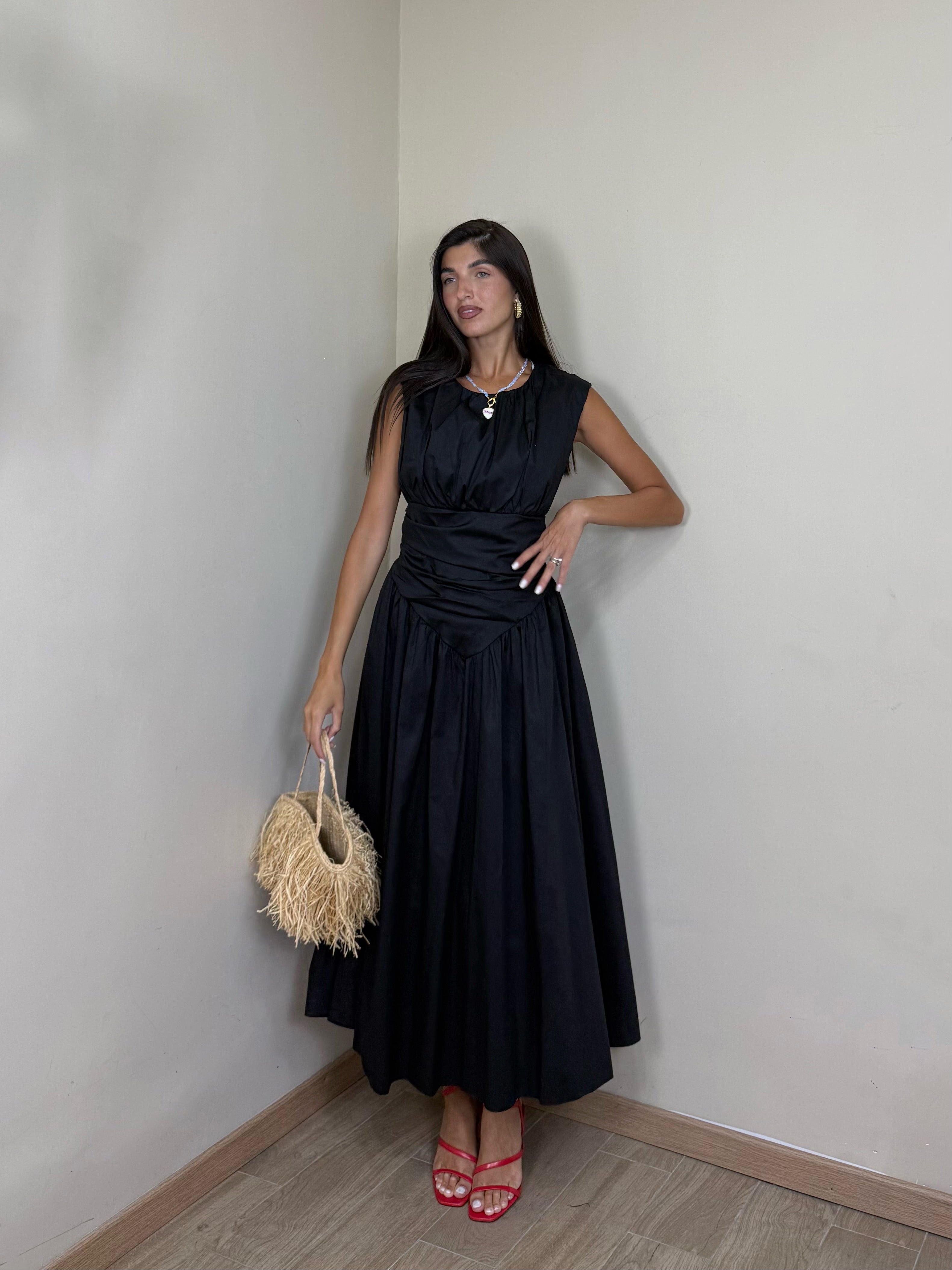 Dress in cotone black