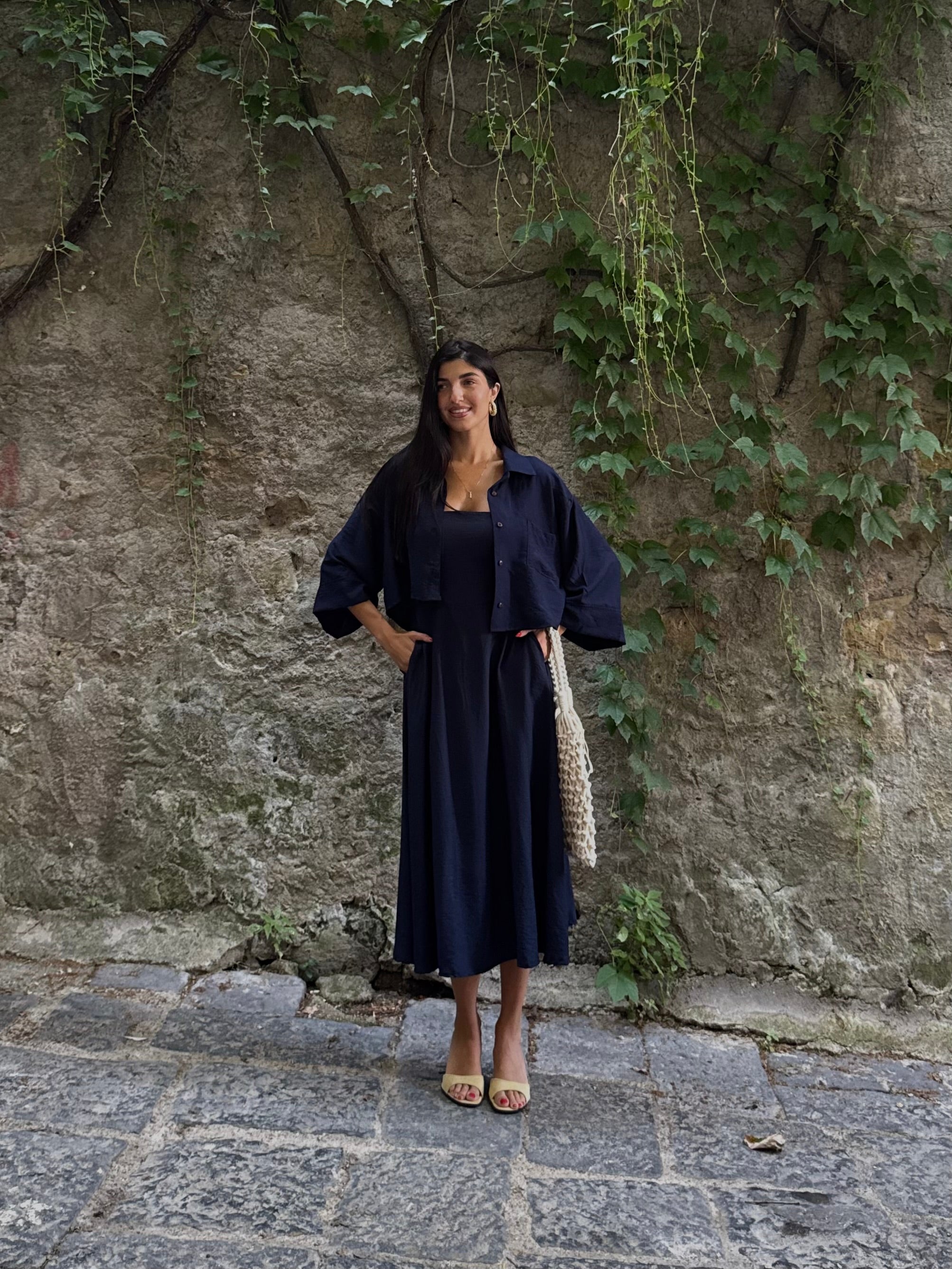 Dress + camicia Linda blu