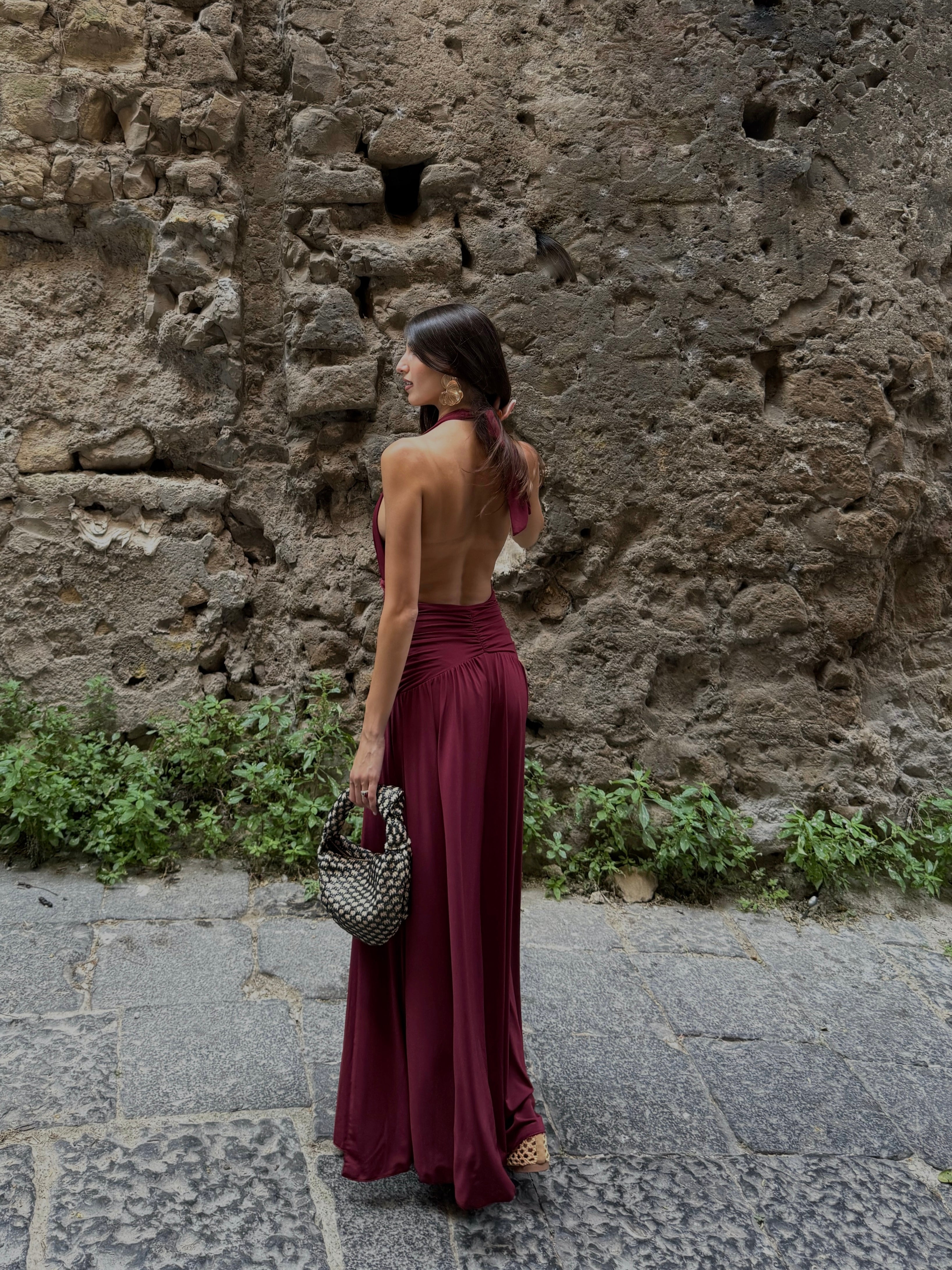 Dress Santorini bordeaux - LadyB Shop Online