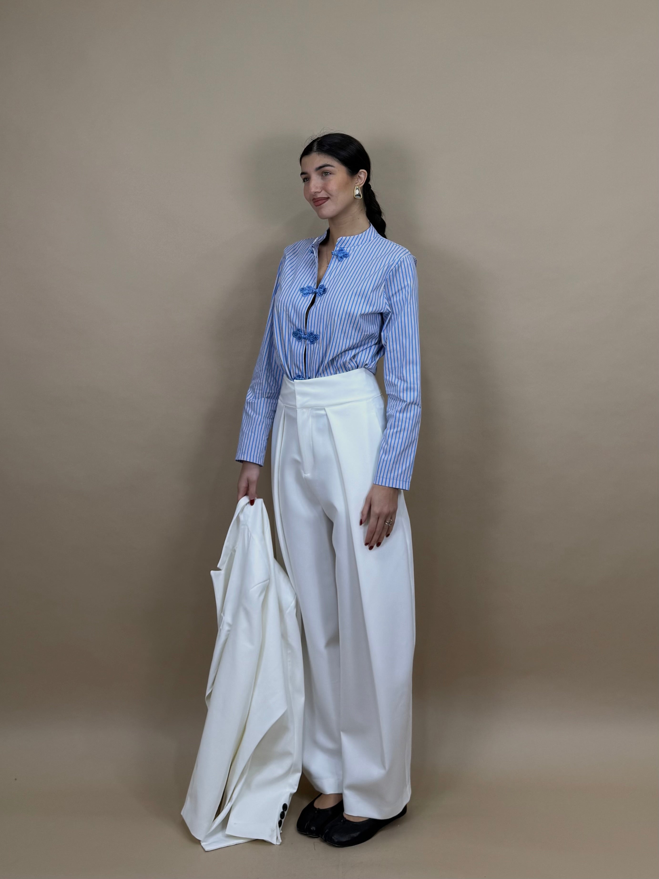 Camicia Yang azzurra