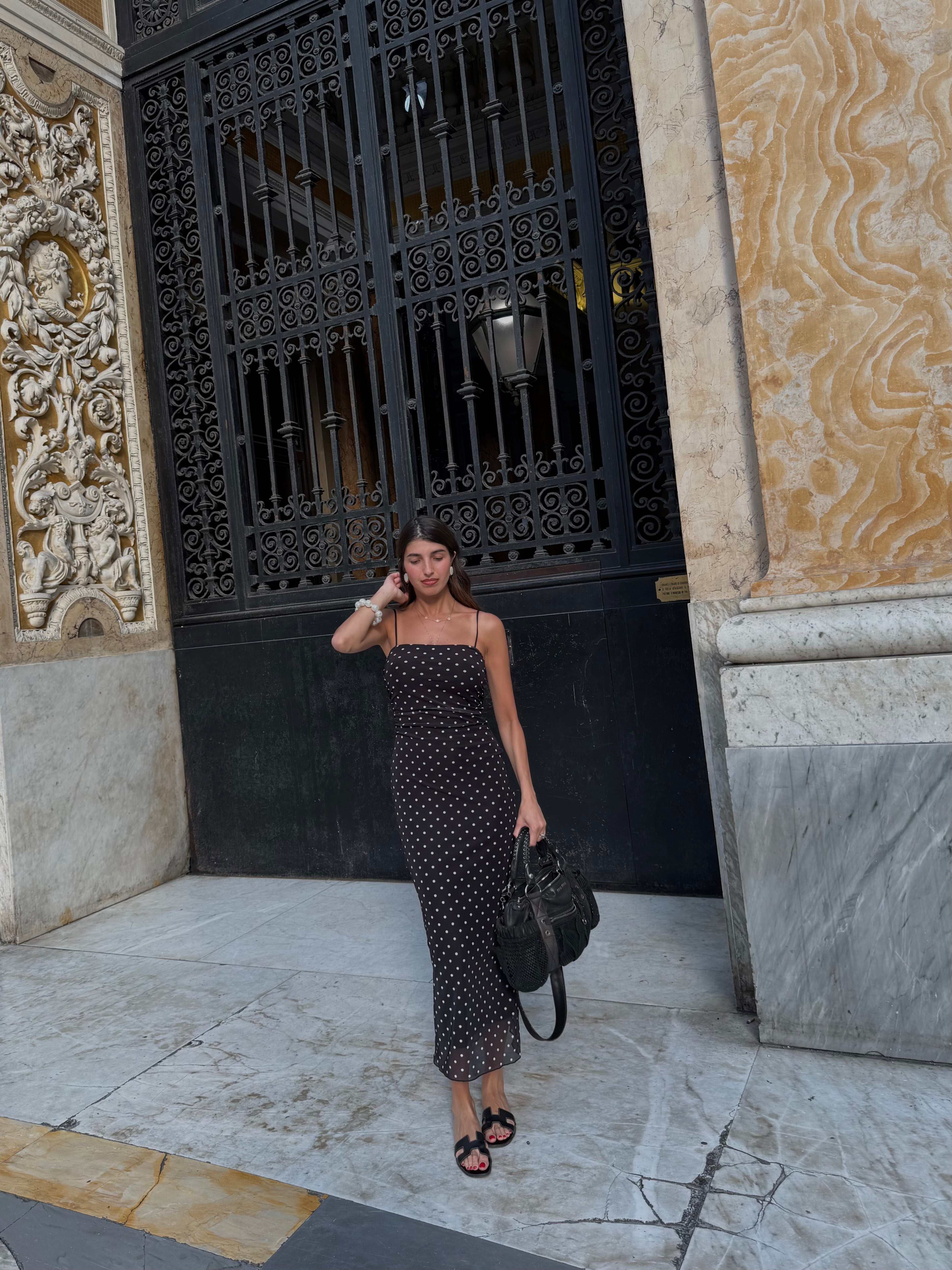 Dress pois nero - LadyB Shop Online