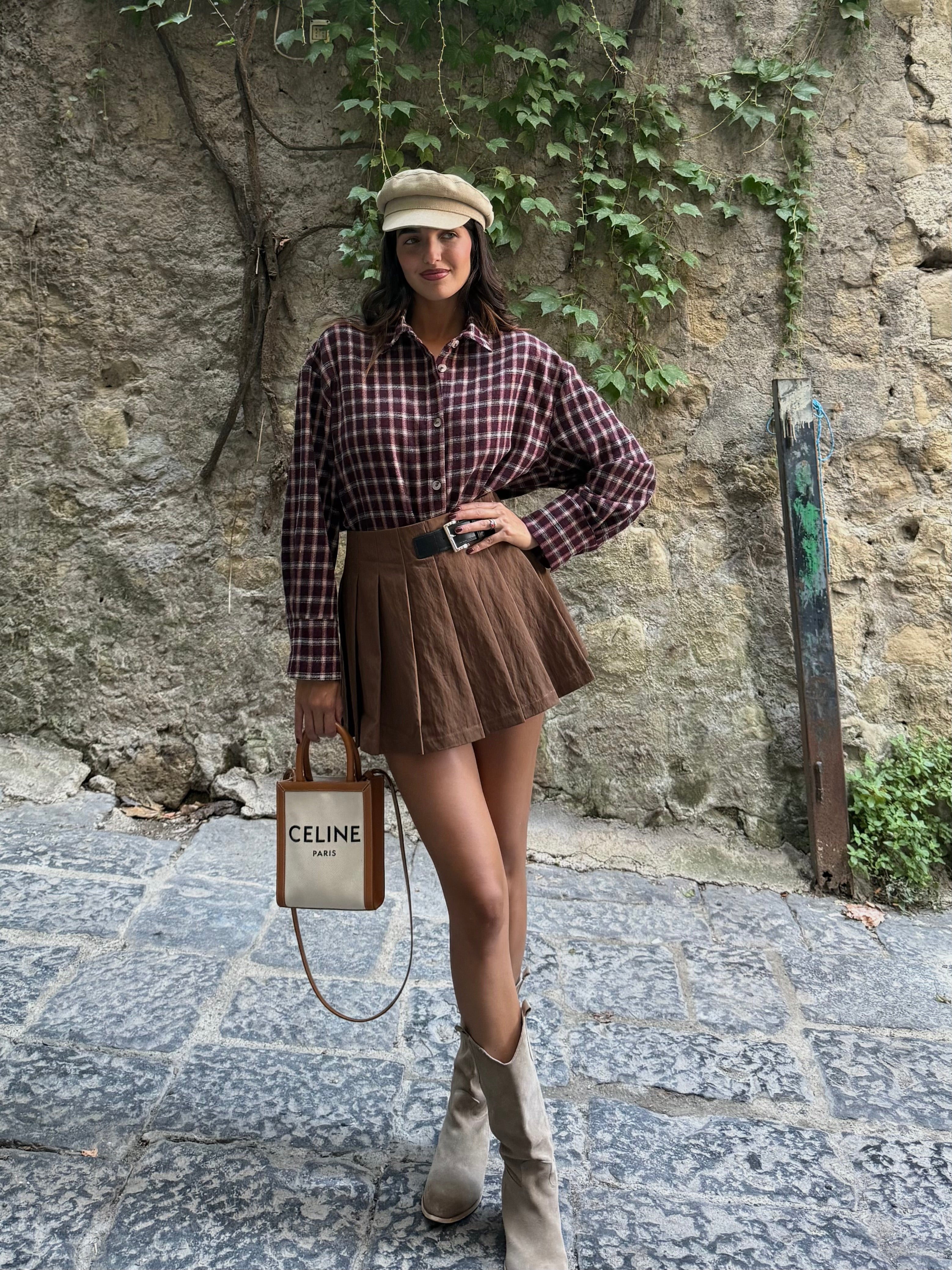 Camicia flanella bordeaux