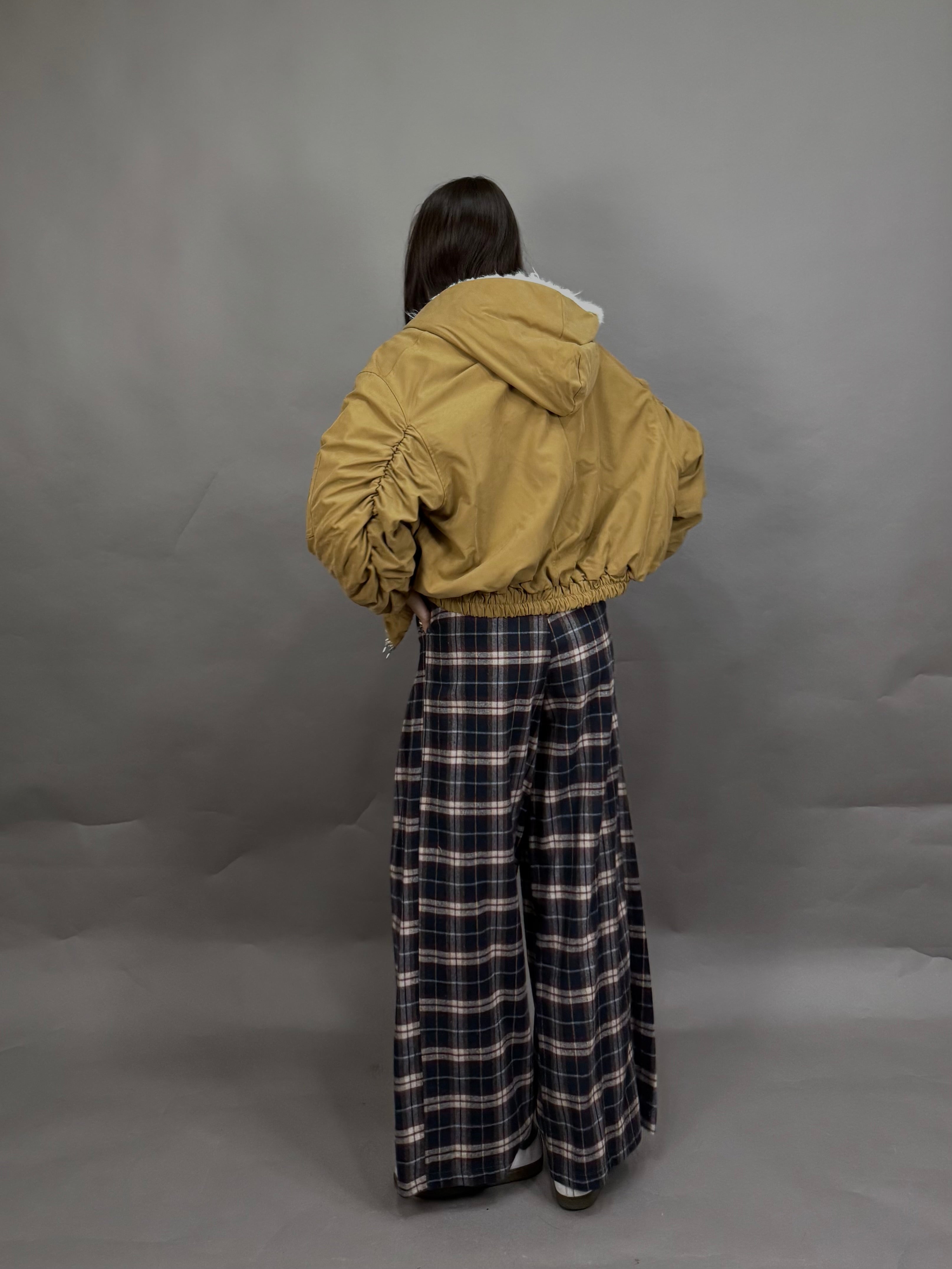 Bomber pelliccia lumina senape