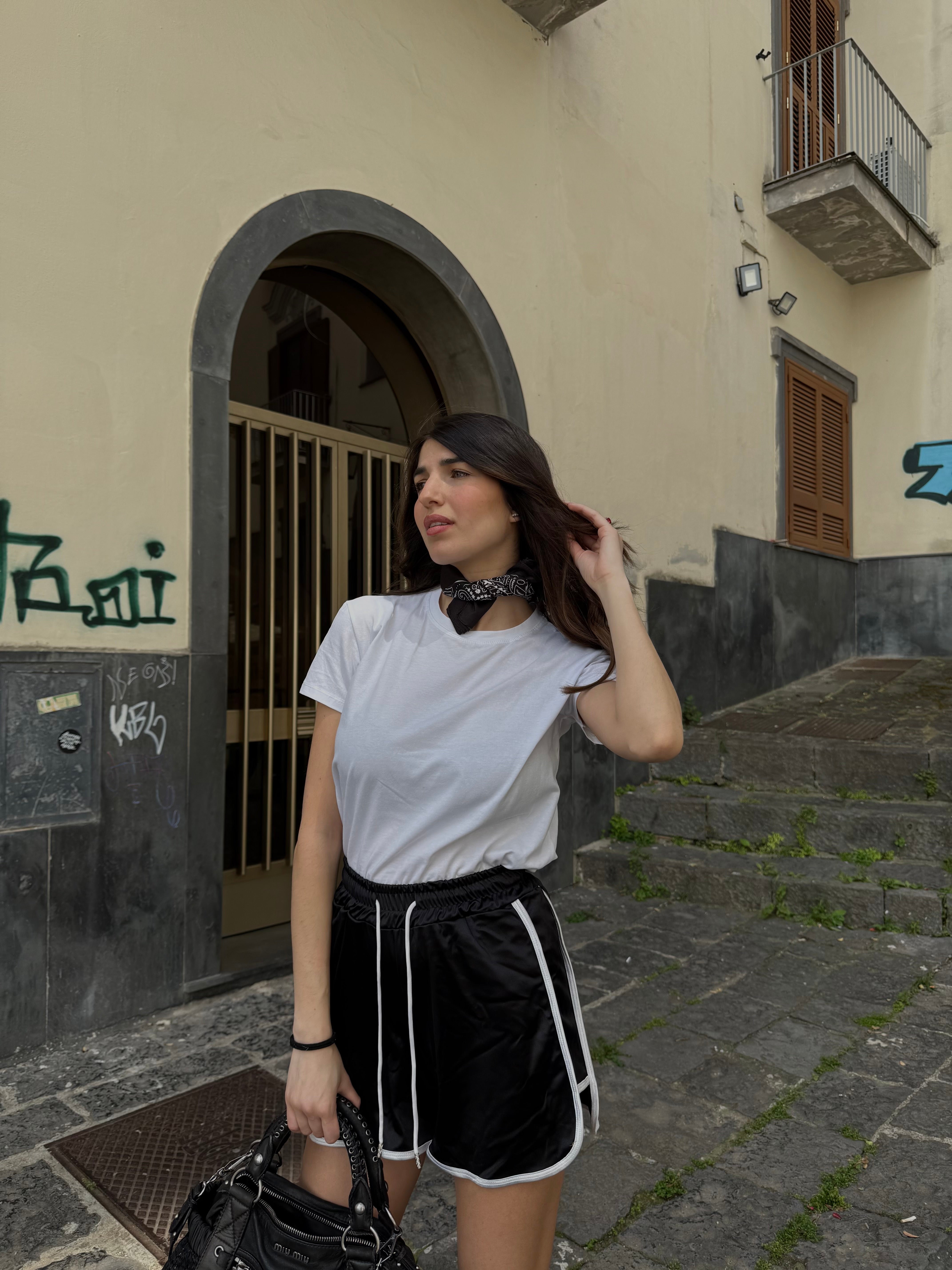 T-shirt bandana nera - LadyB Shop Online