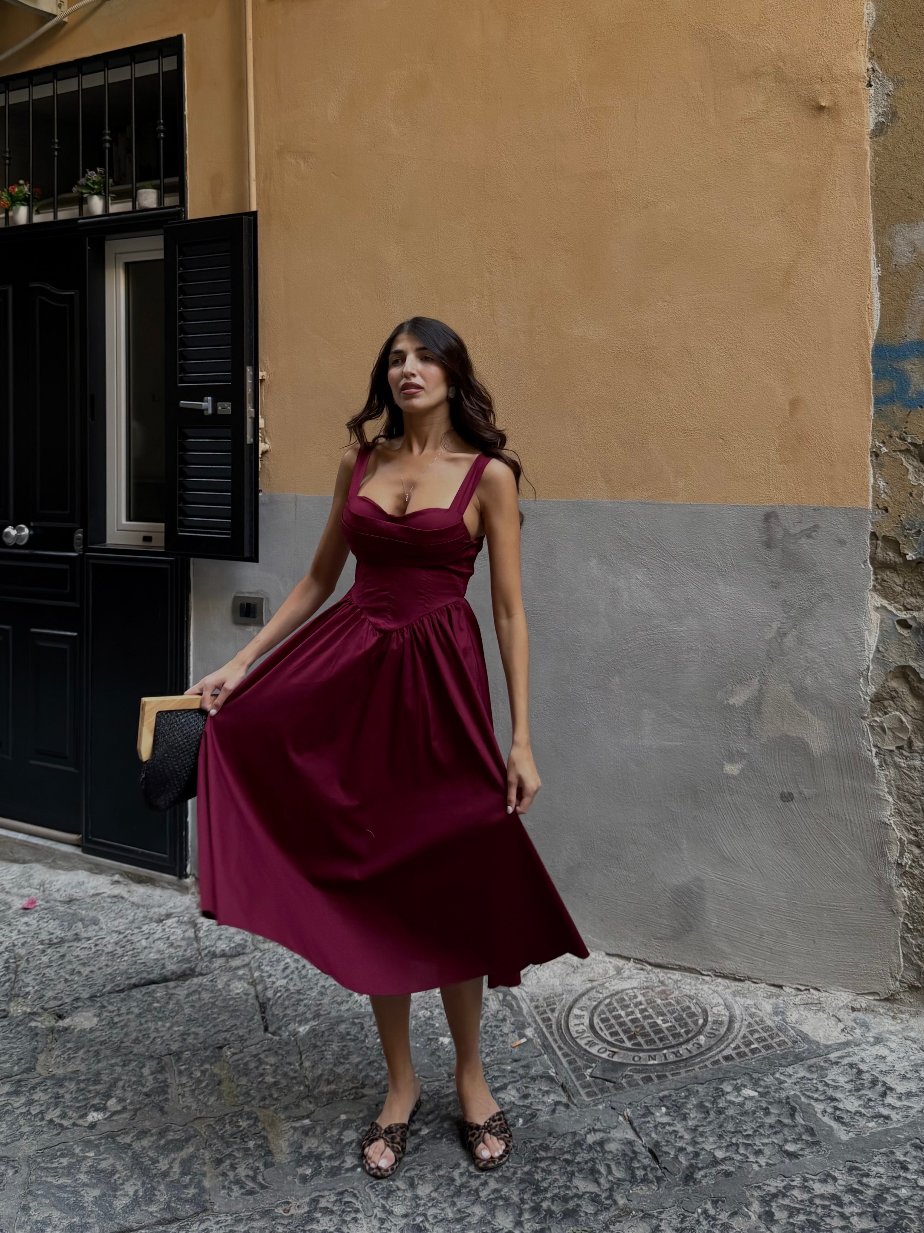 Dress Marylin bordeaux - LadyB Shop Online