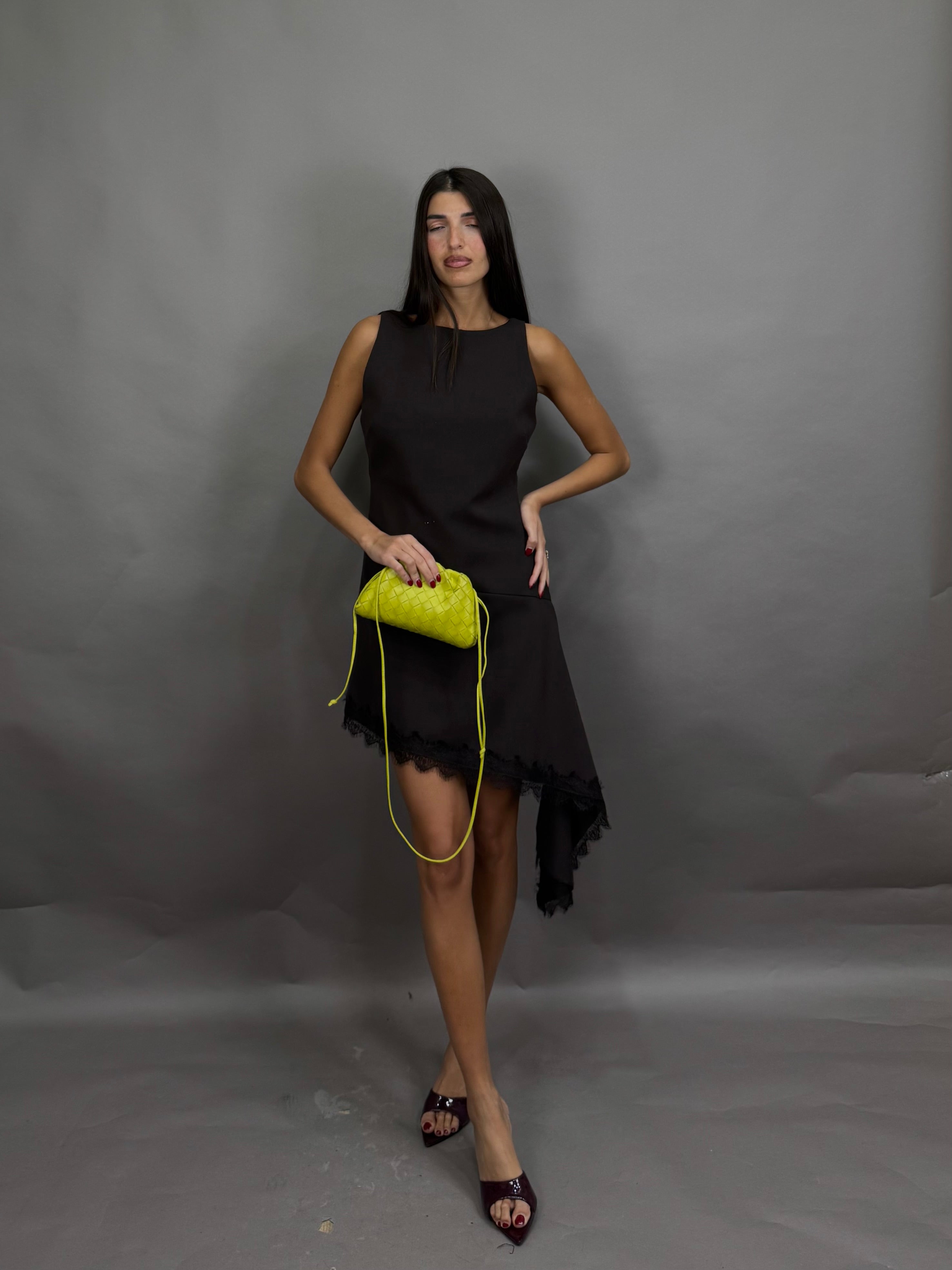 Dress pizzo marrone lumina