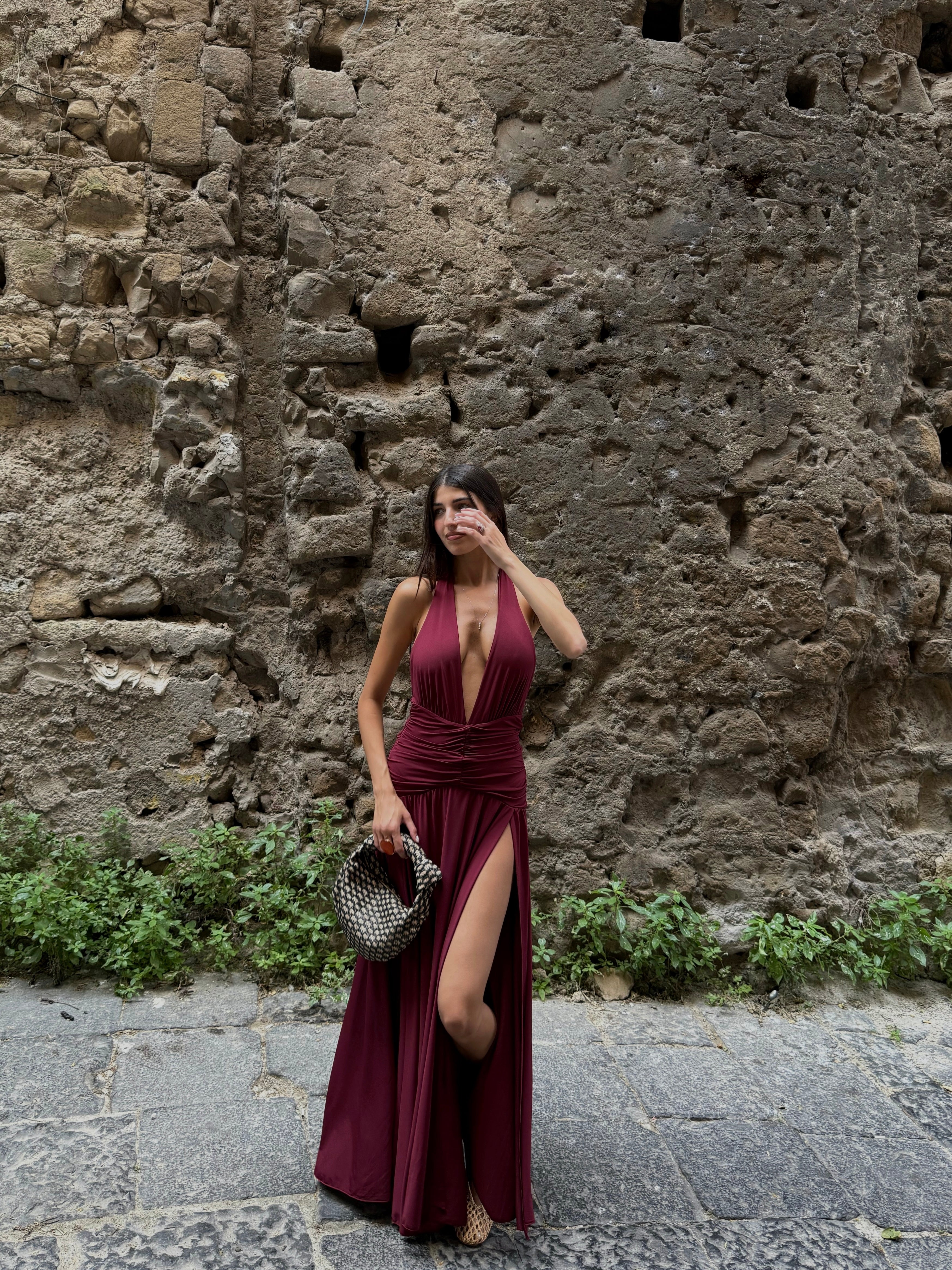 Dress Santorini bordeaux - LadyB Shop Online