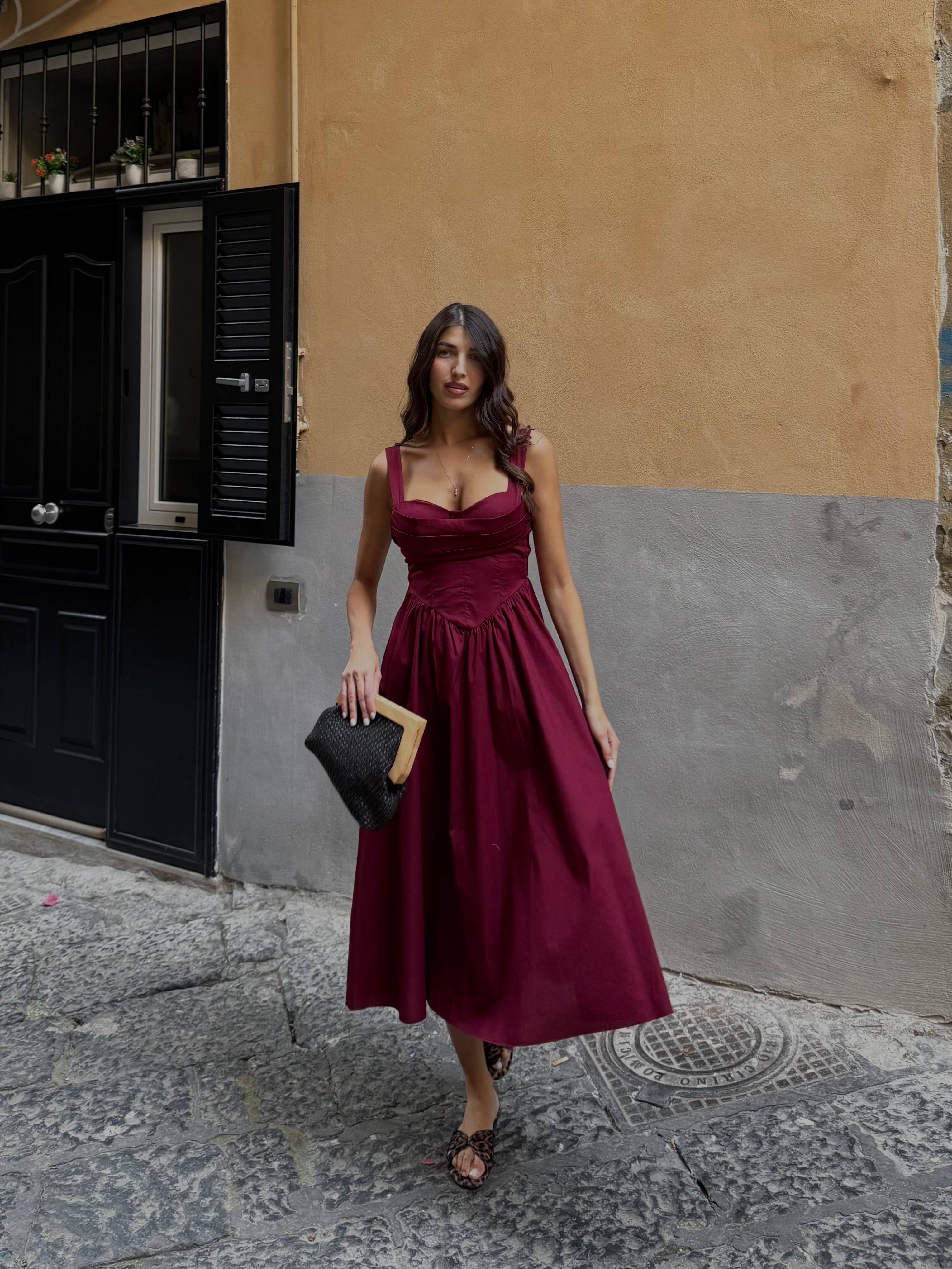 Dress Marylin bordeaux - LadyB Shop Online
