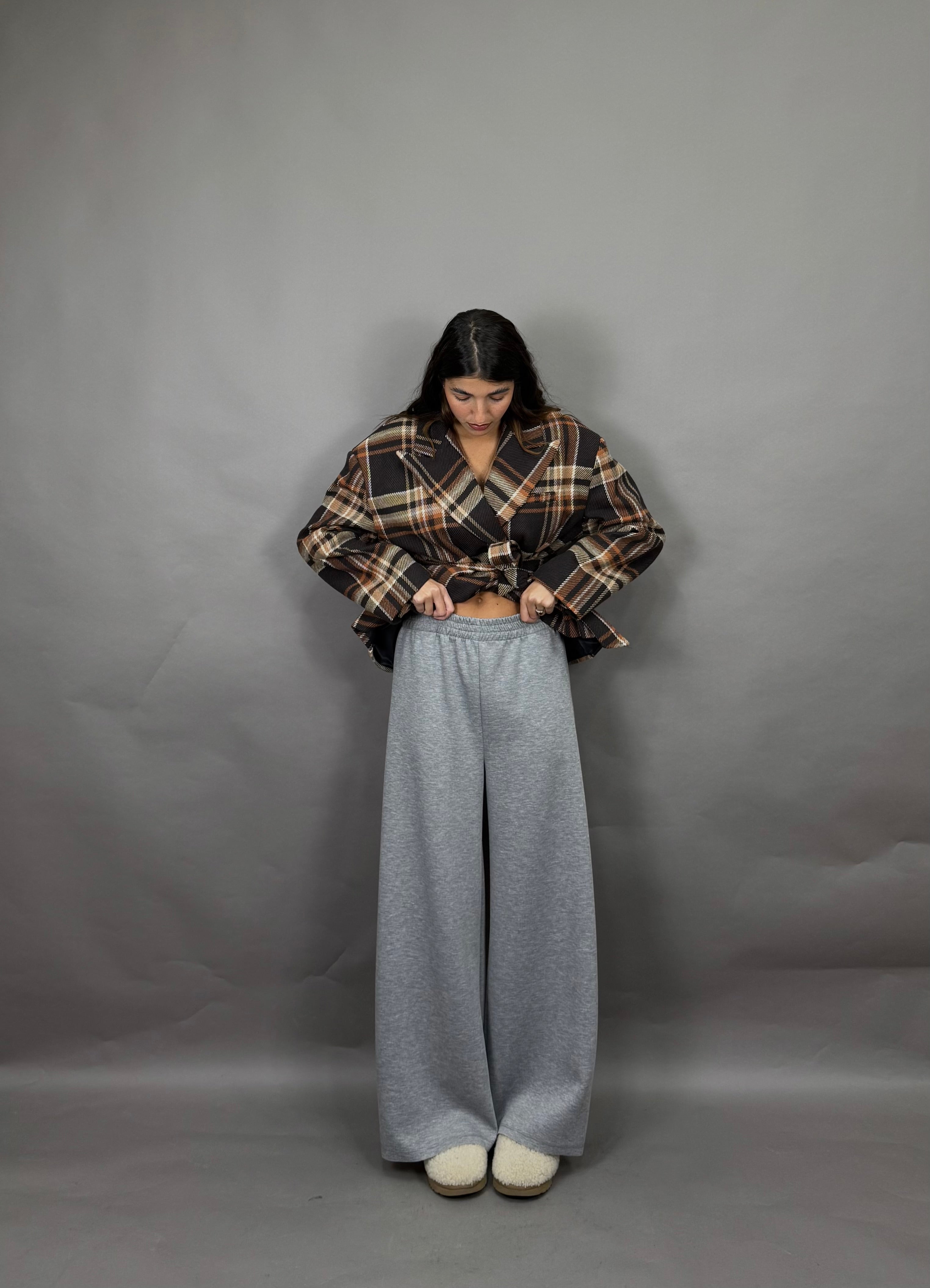 Pantalone tuta grigio