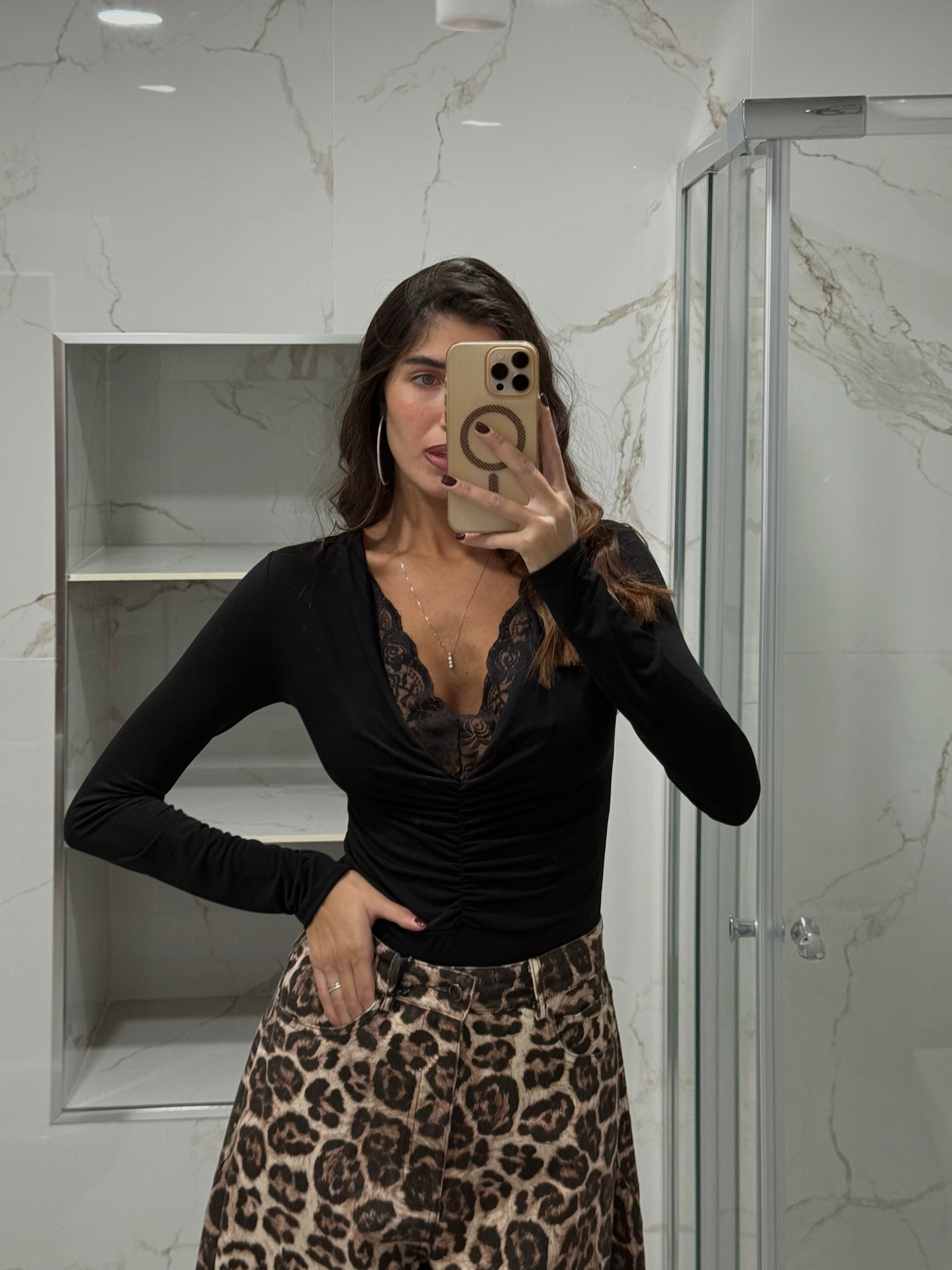 Body drappeggio nero