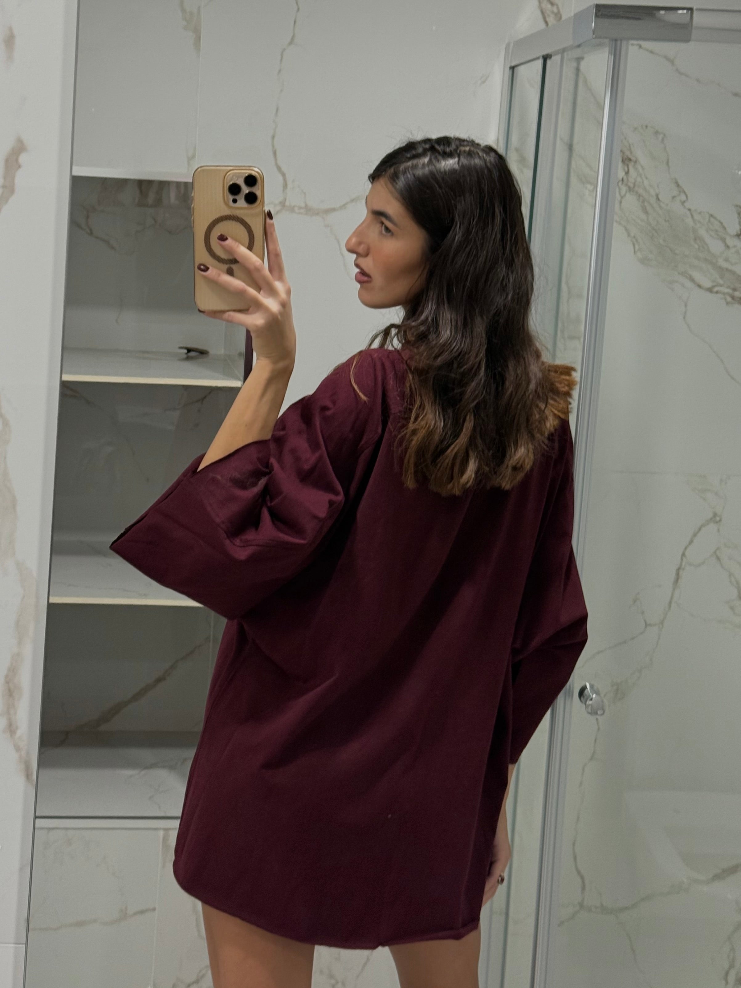 T-shirt oversize bordeaux