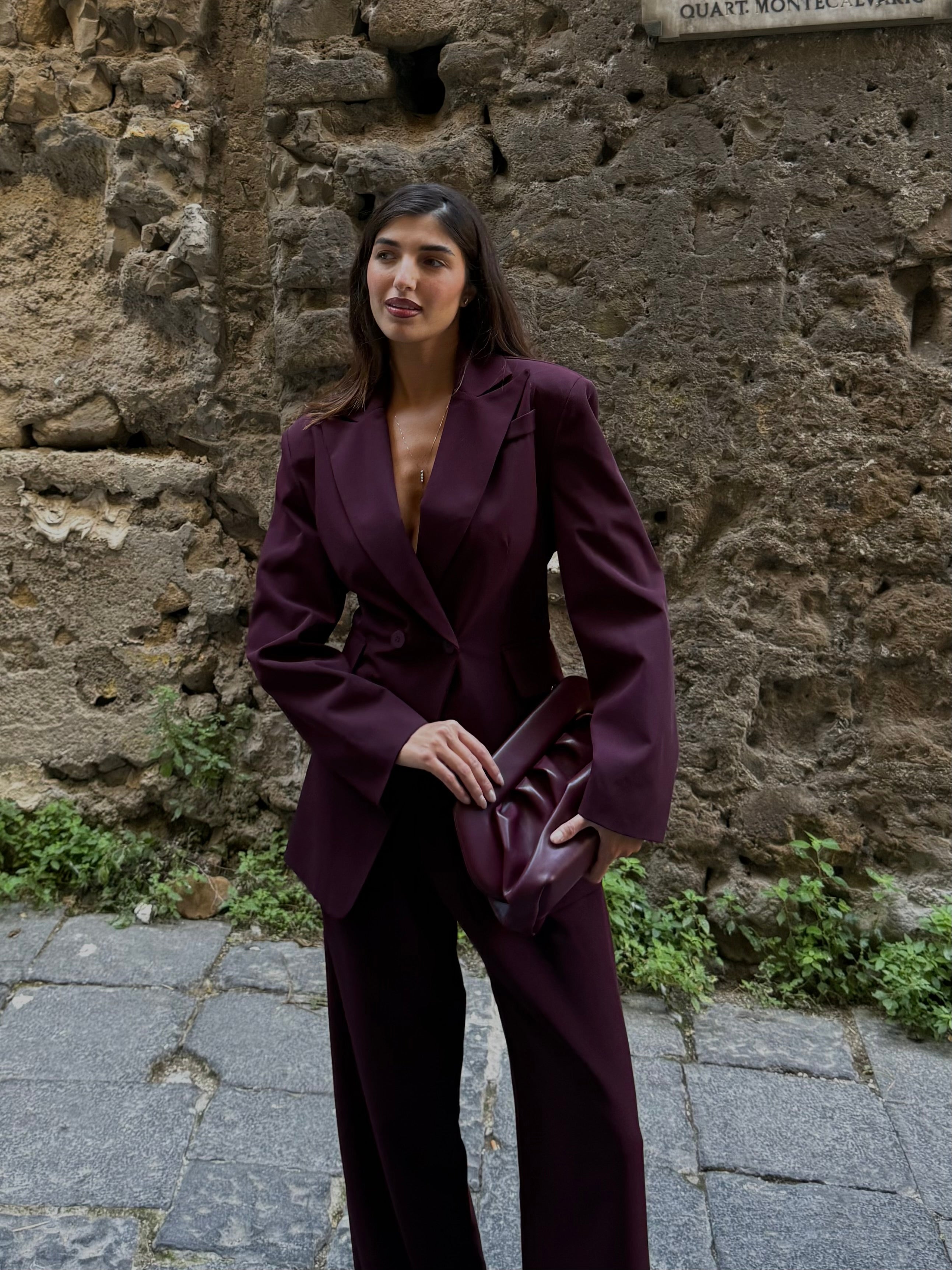 Blazer avvitato lumina bordeaux