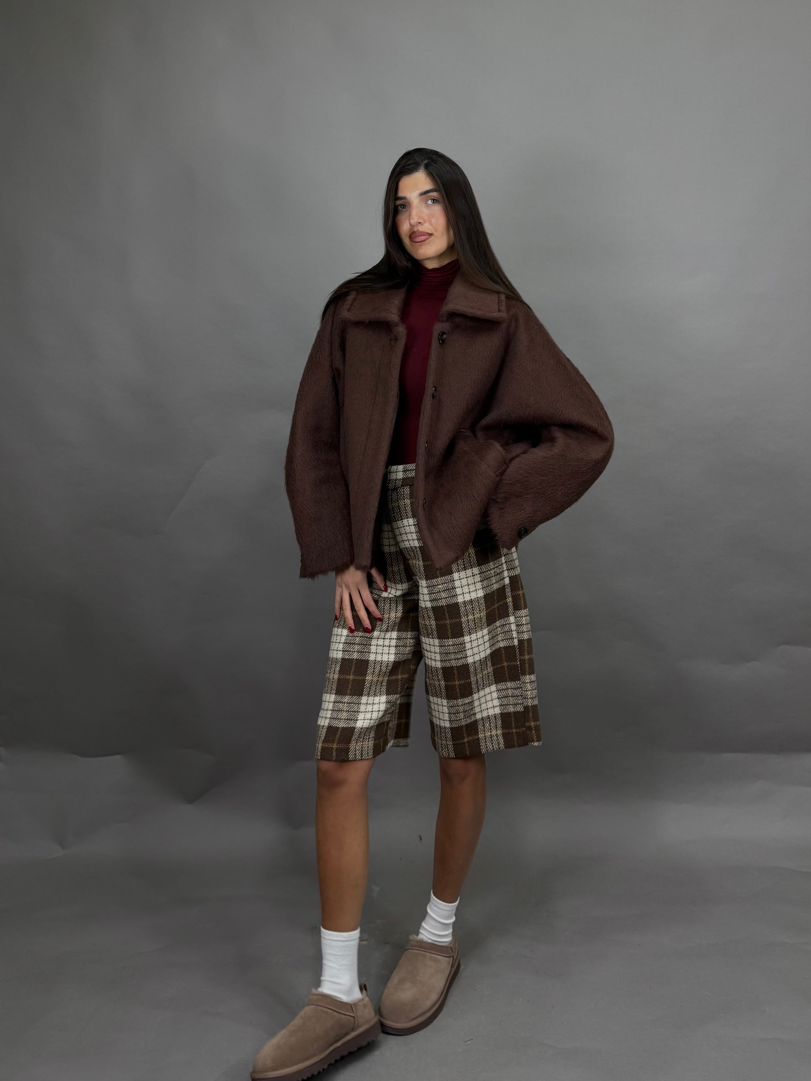 Cappotto pelo marrone lumina