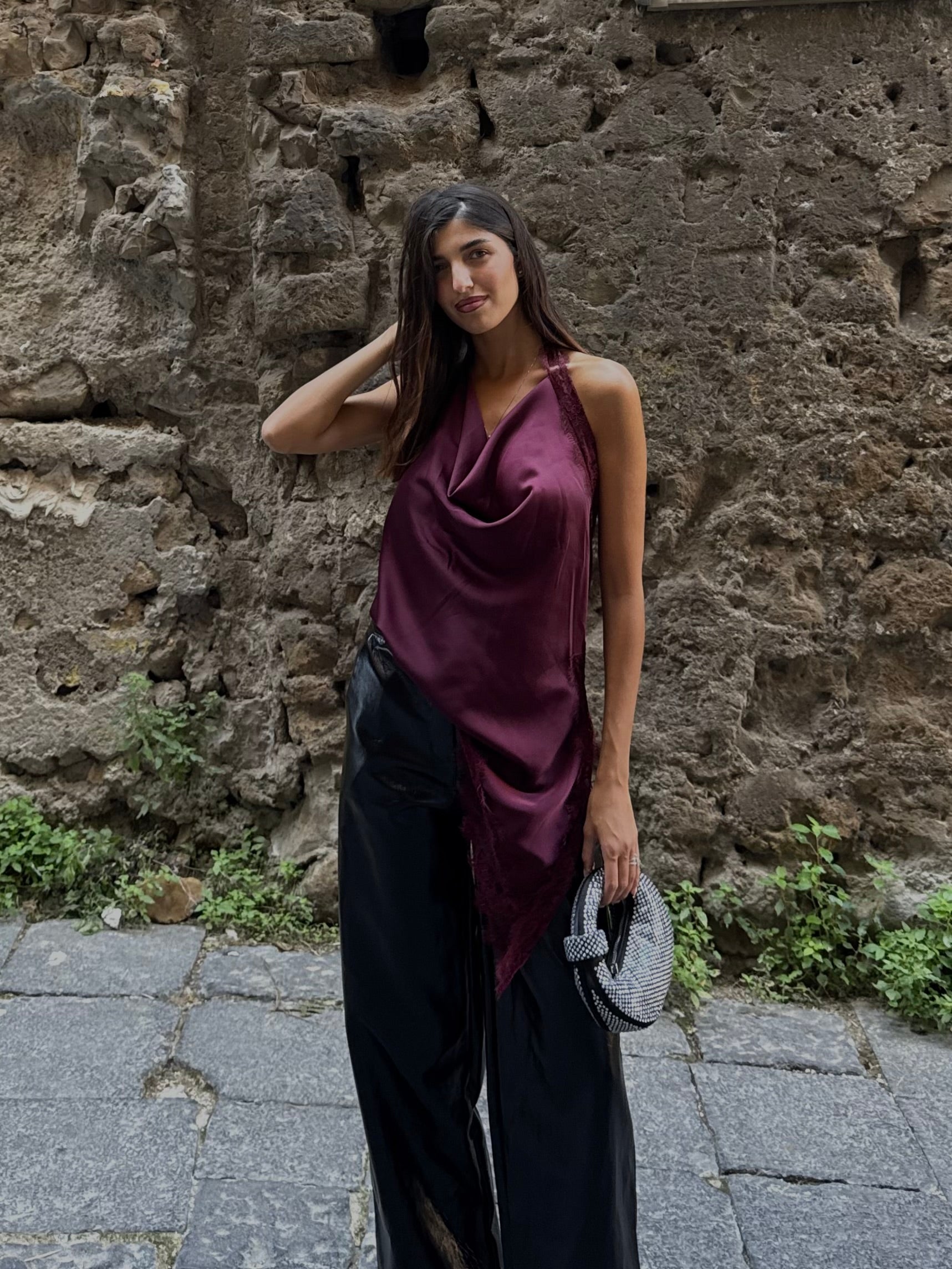 Top lingerie bordeaux