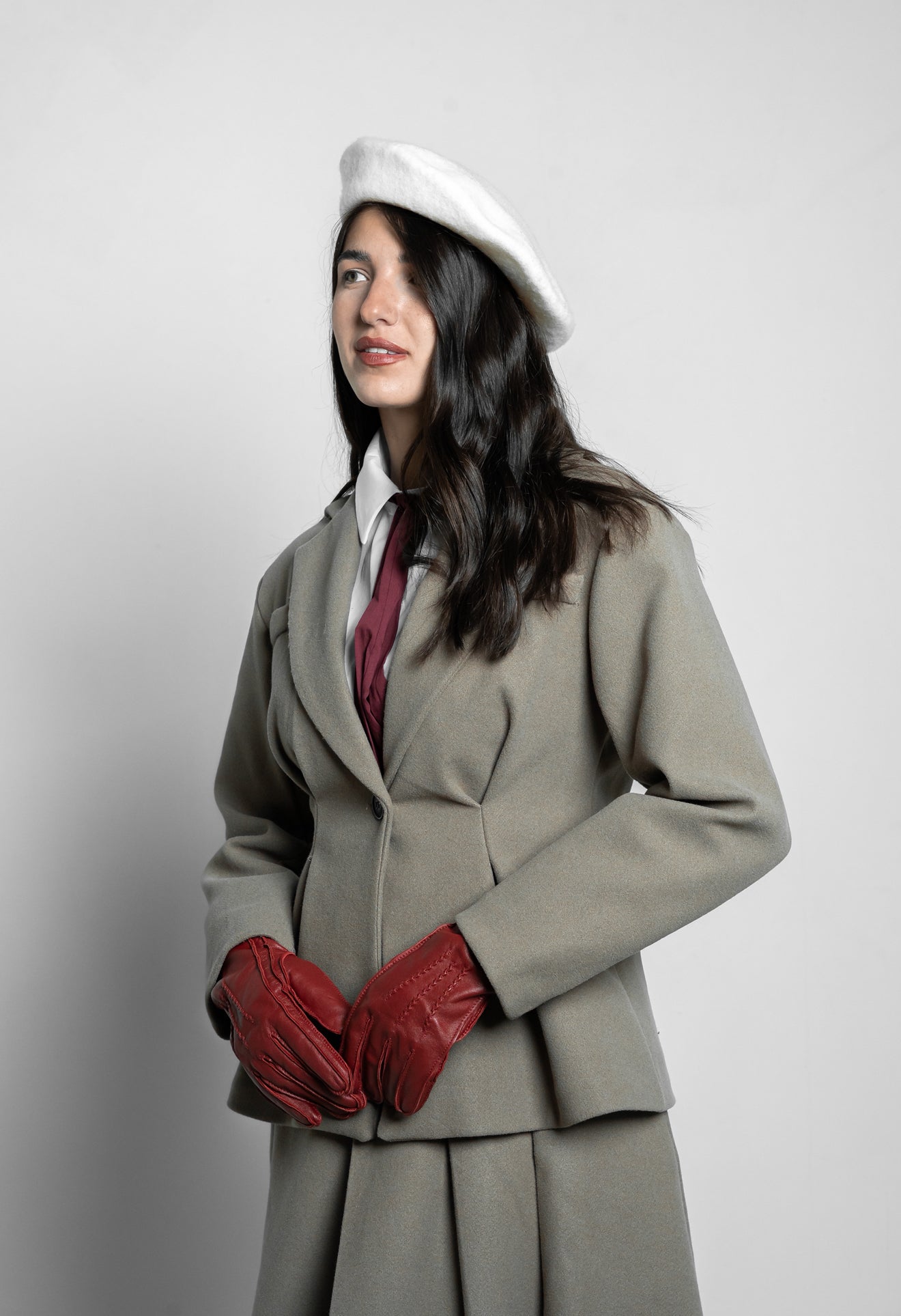 Blazer panno fango