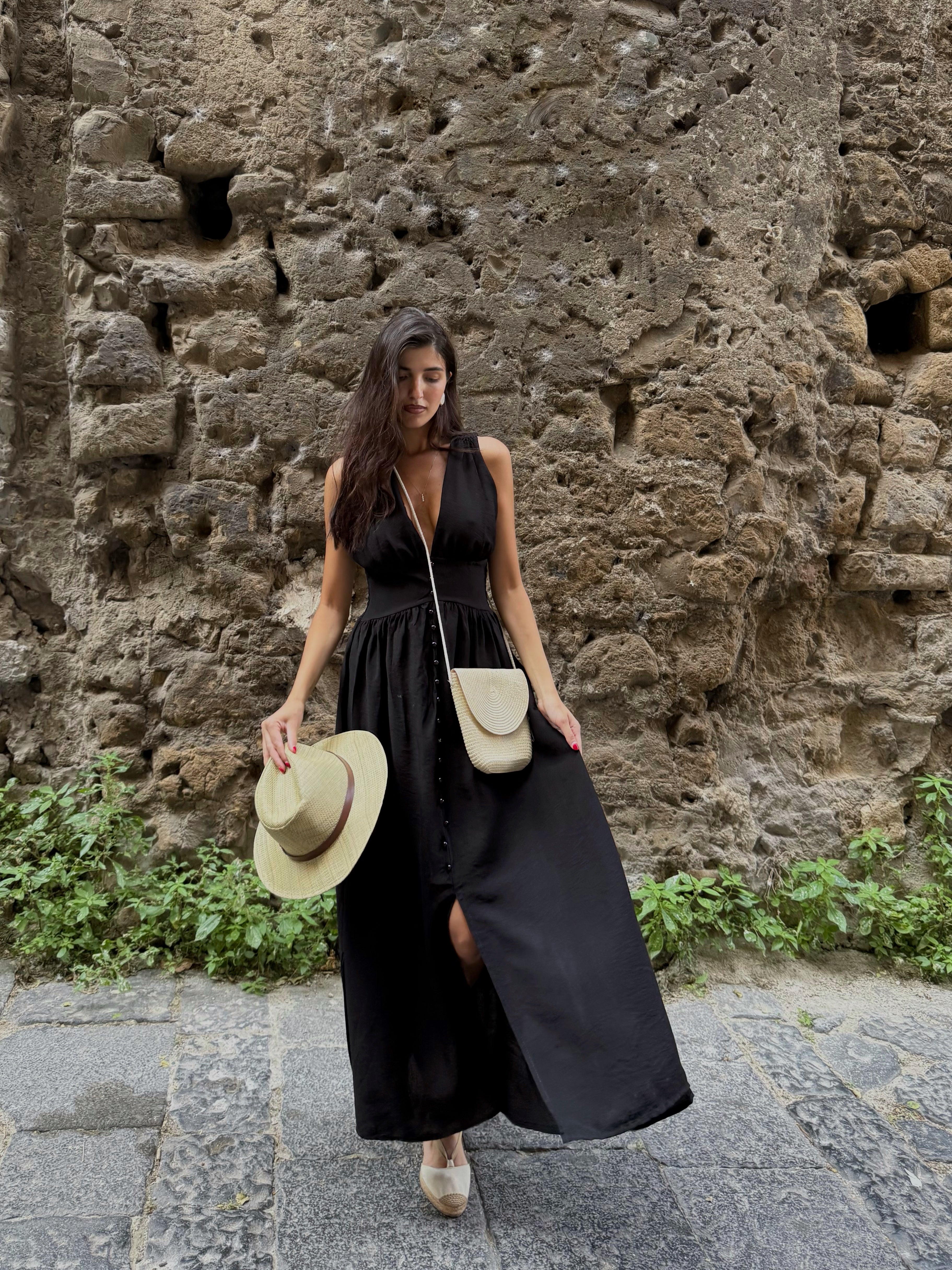 Dress Santorini nero - LadyB Shop Online