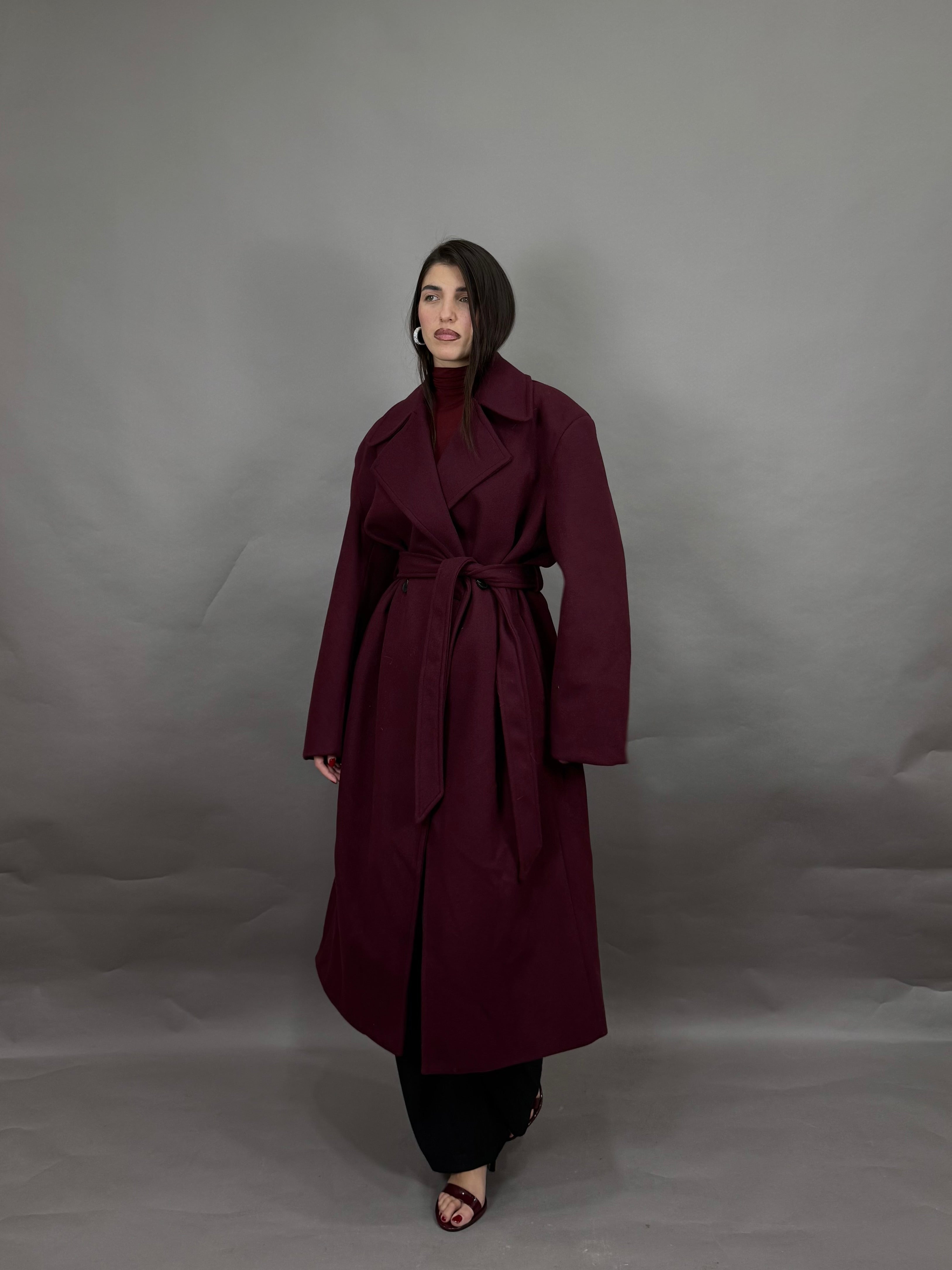 Cappotto bordeaux lumina