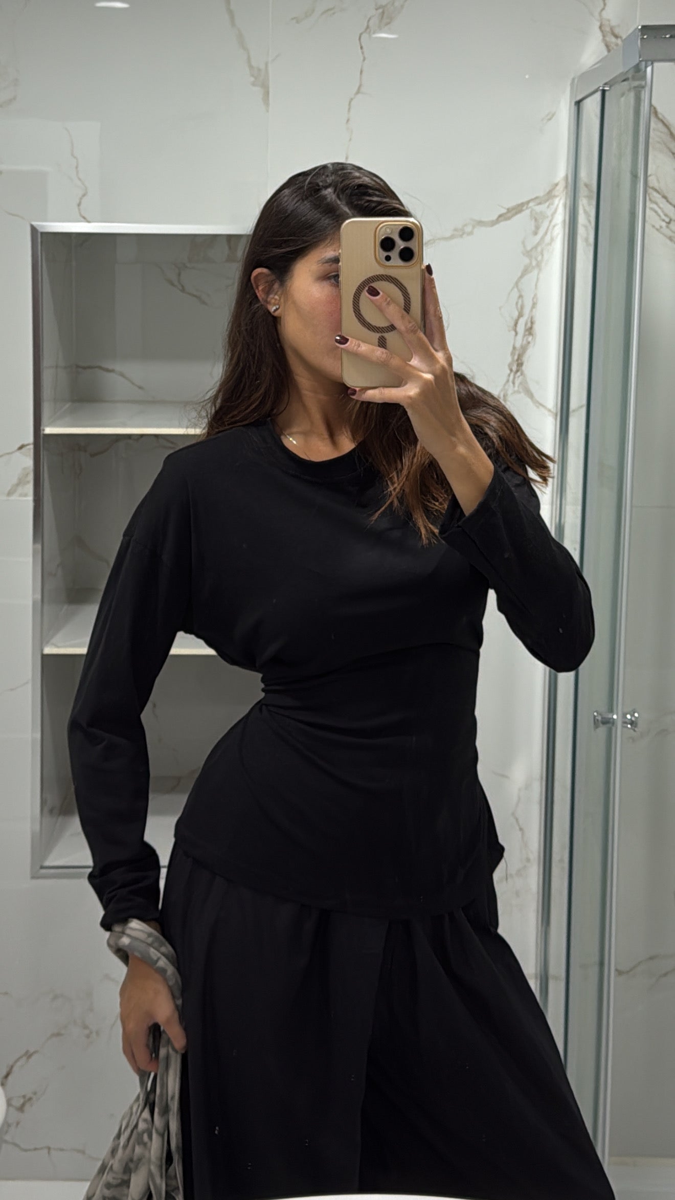 Maglia avvitata nera